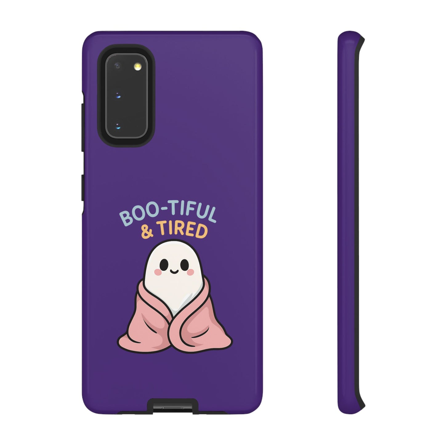 Boo-Tiful & Tired Phone Case, Halloween-Themed Design