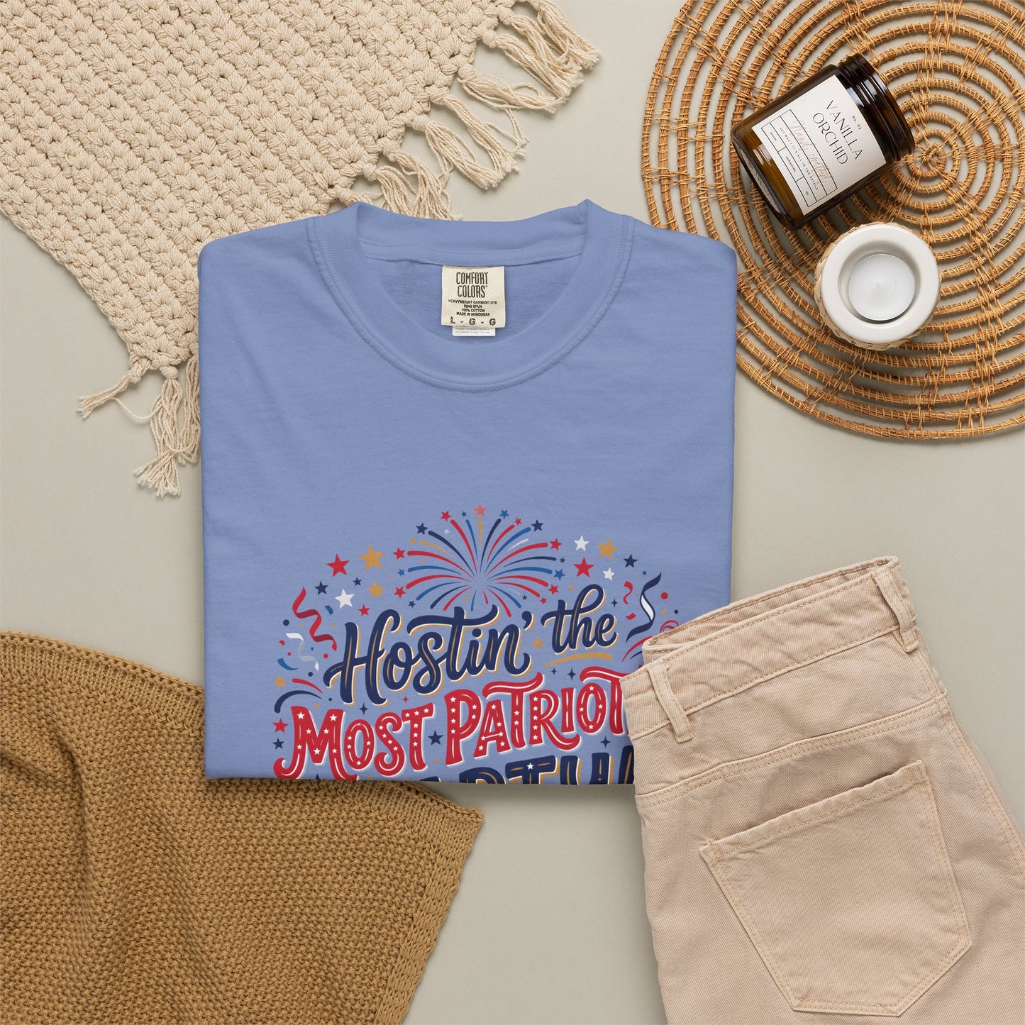Patriotic 'Hostin' the Most Patriotic Party' T-Shirt, 4th of July Shirt, Independence Day Tee