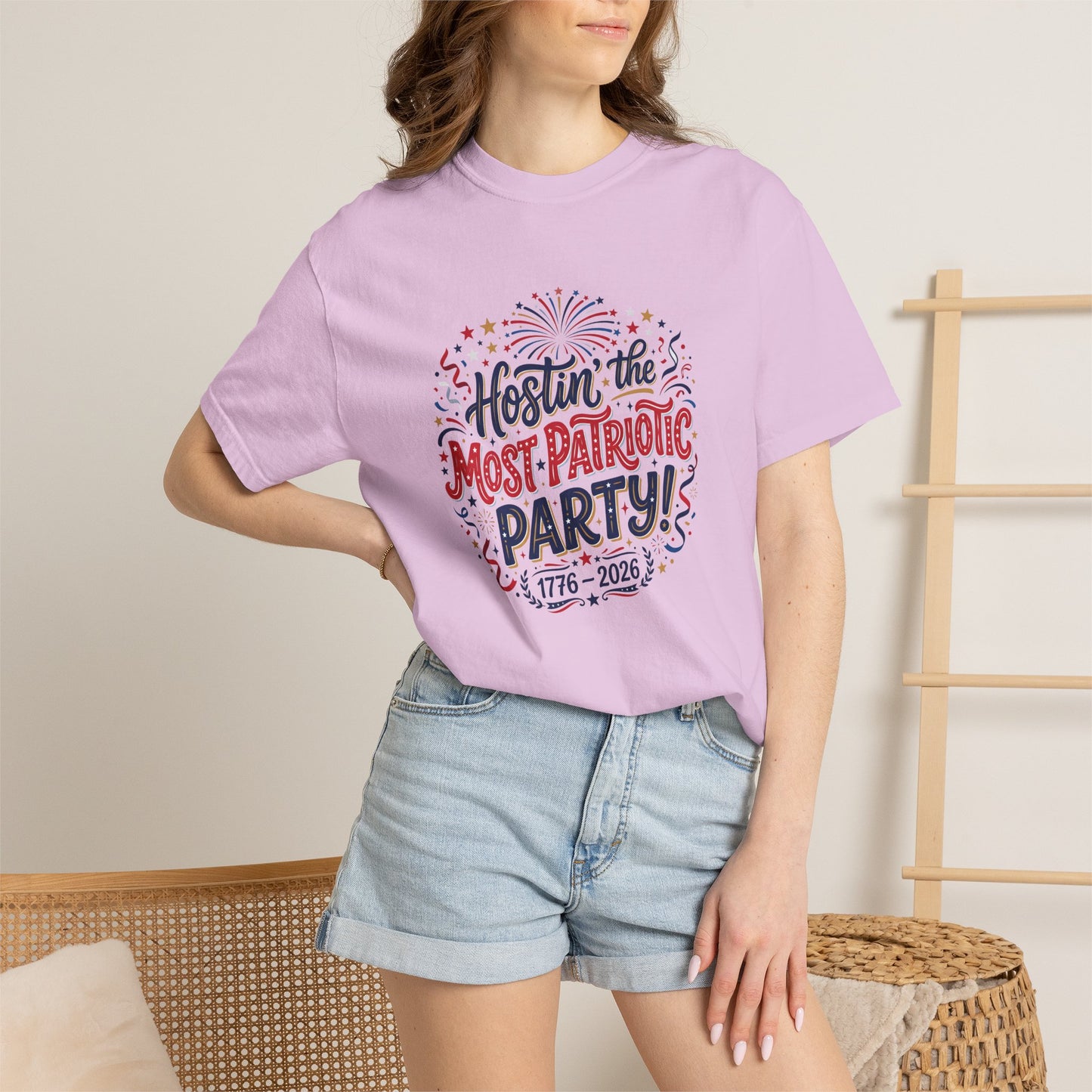 Patriotic 'Hostin' the Most Patriotic Party' T-Shirt, 4th of July Shirt, Independence Day Tee