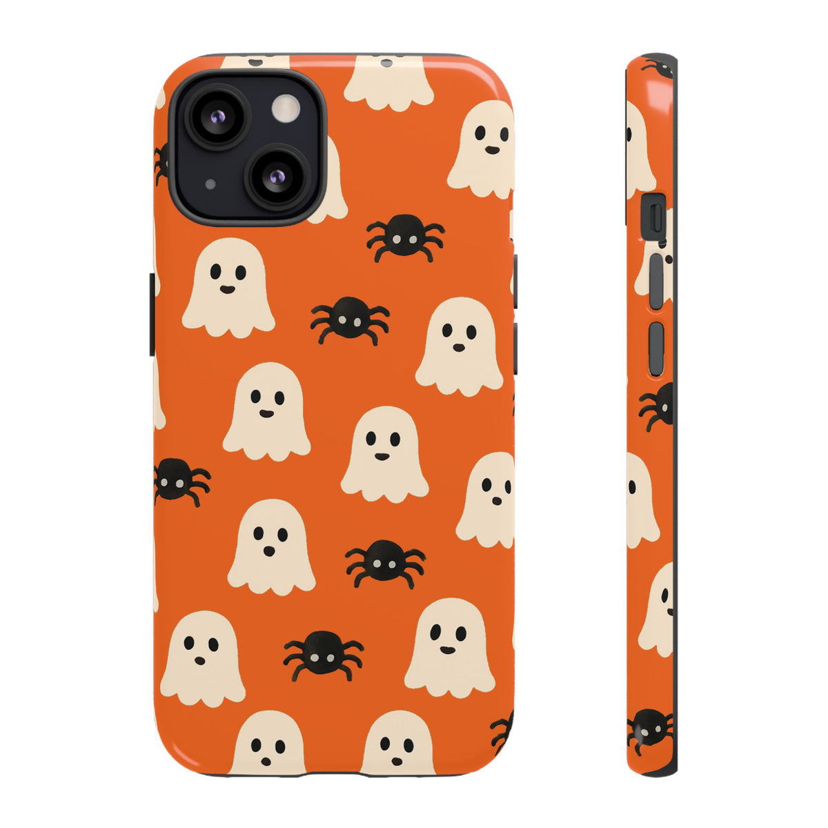 Cute Halloween Phone Case with Ghosts and Spiders, Spooky Gift, Fall Accessory, Unique Halloween Decor, Mobile Protection