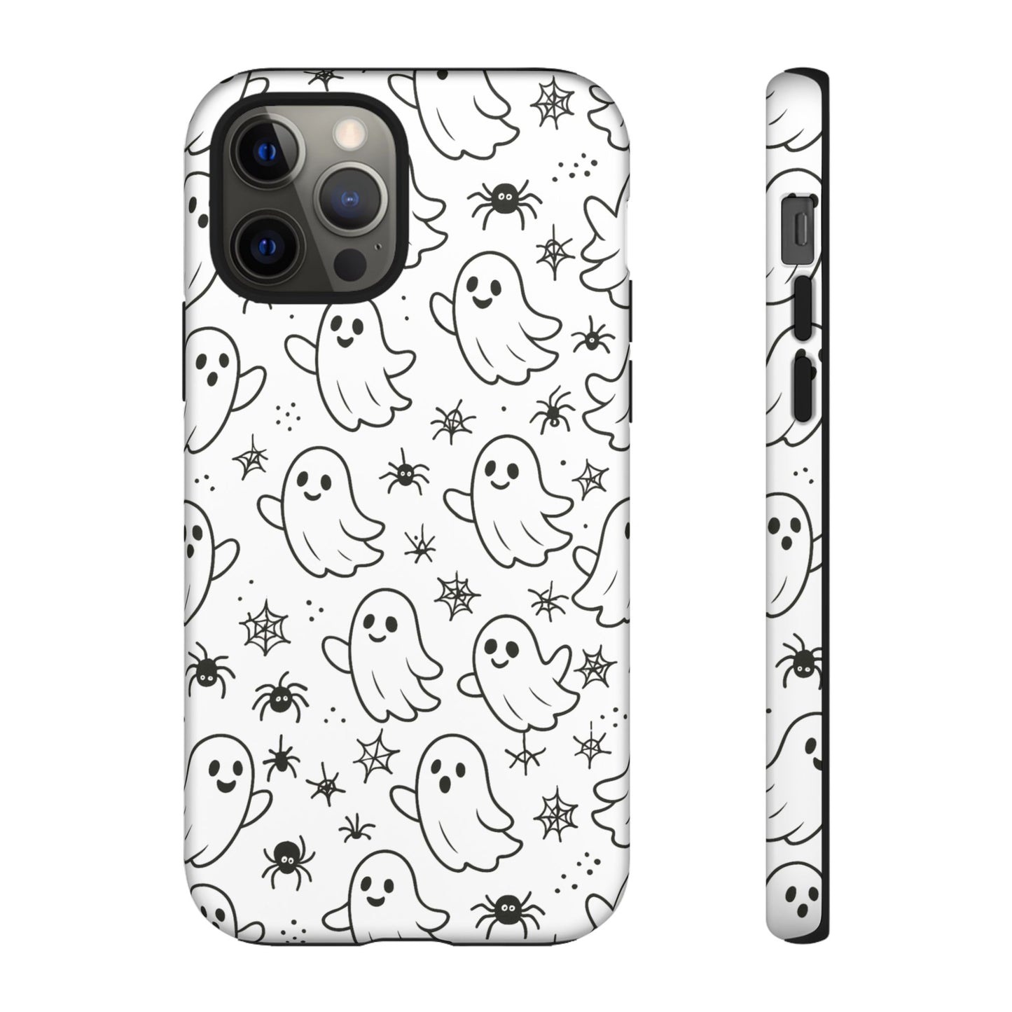 Ghostly Phone Case, Cute Halloween Phone Cover, Tough Phone Case, Spooky Phone Accessory, Ghost Pattern Design