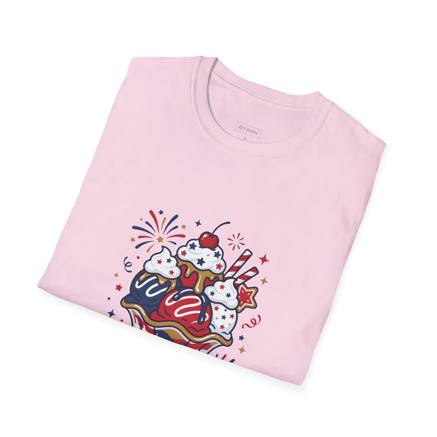 Sweet Liberty Ice Cream T-Shirt — Patriotic 4th of July Sundae Tee