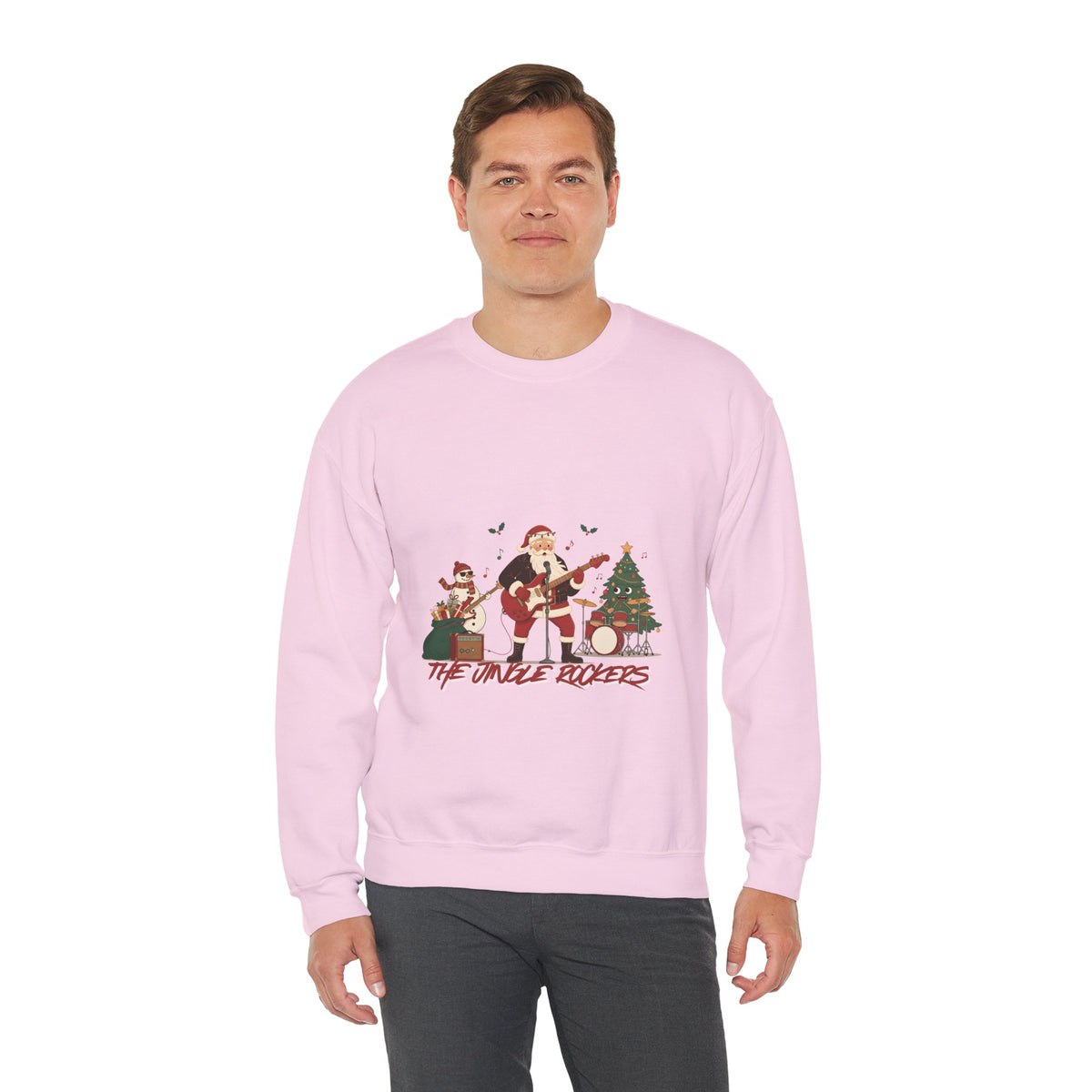 Funny Christmas Sweatshirt – "The Jingle Rockers" Holiday Band Crewneck