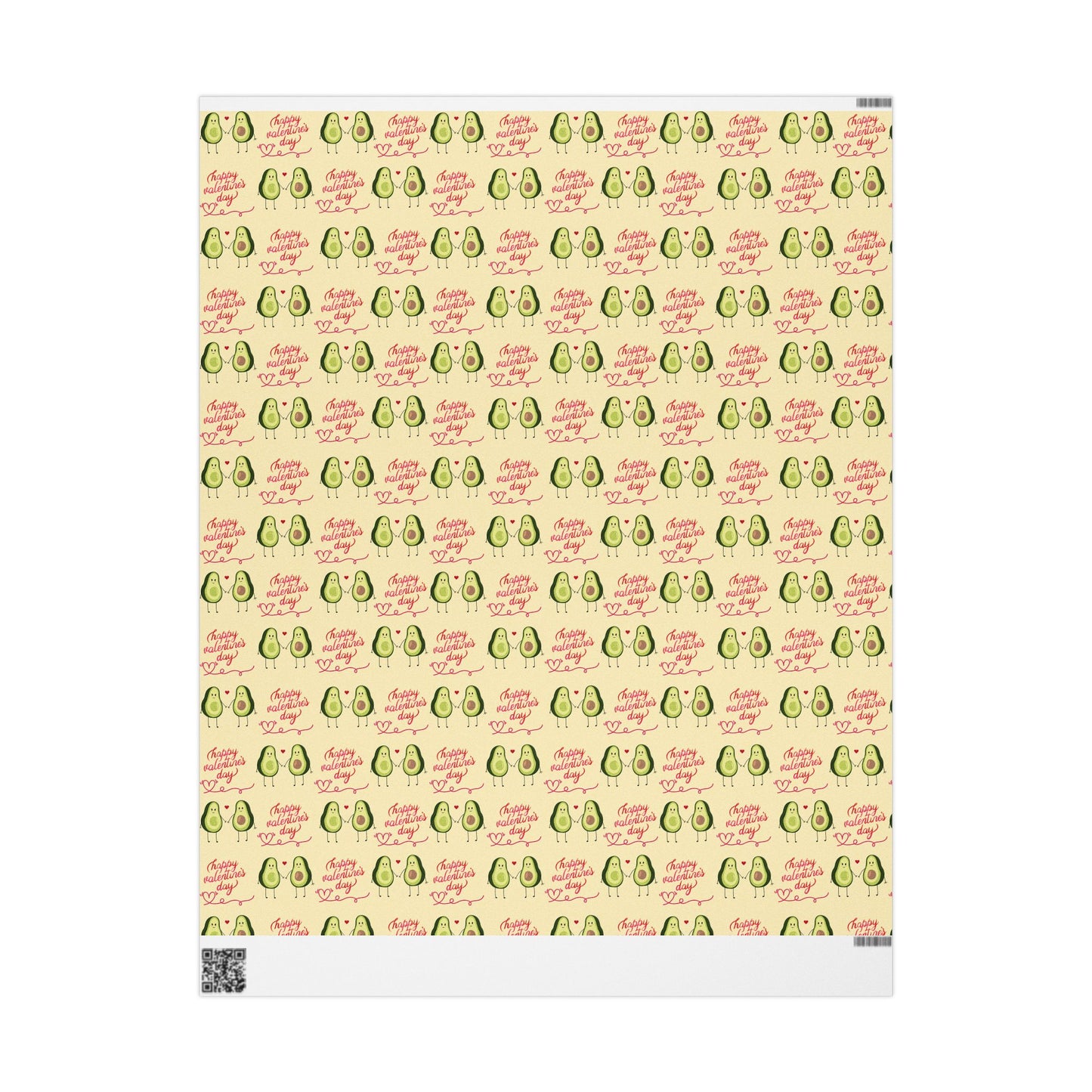 Valentine's Day Wrapping Paper — Cute Avocado Gift Wrap Roll