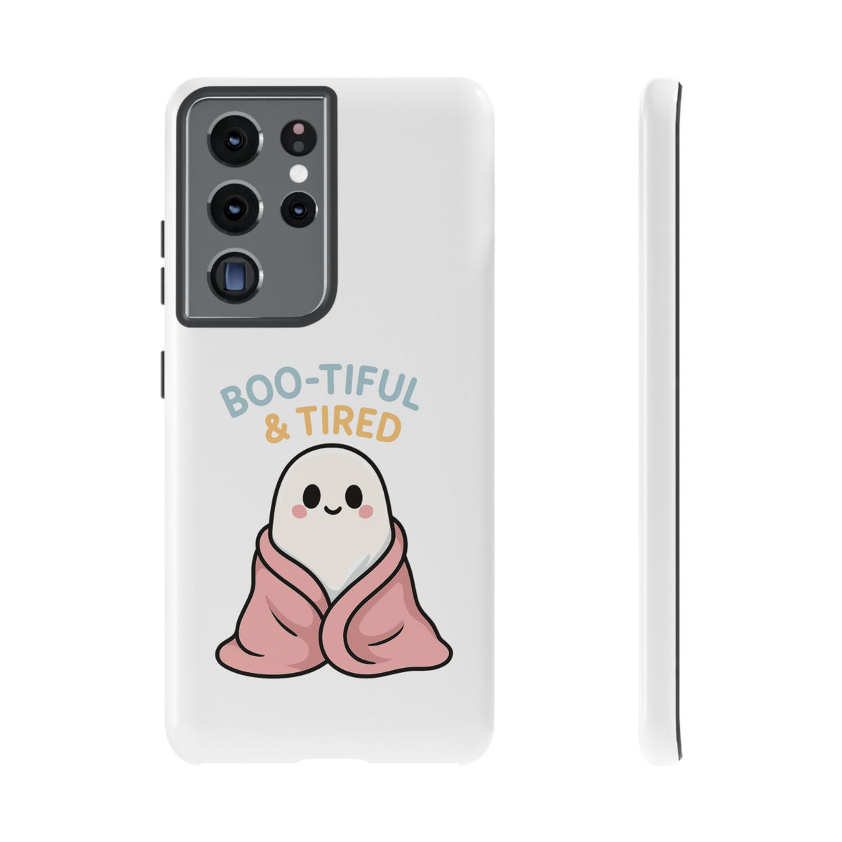 Boo-tiful & Tired Phone Case, Halloween-Themed Design