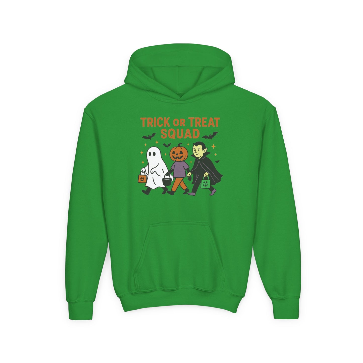 Youth Halloween Sweatshirt - Trick or Treat Squad, Cute Kids Hoodie