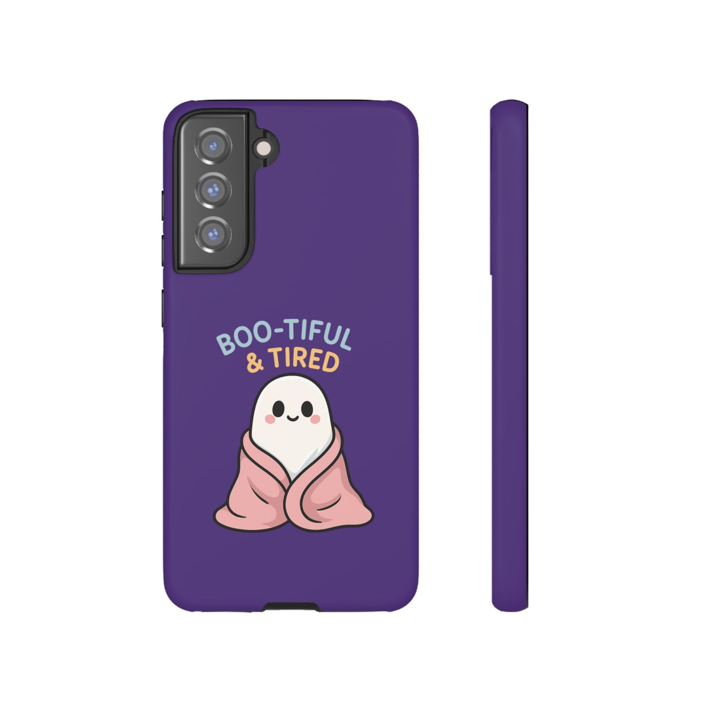 Boo-Tiful & Tired Phone Case, Halloween-Themed Design