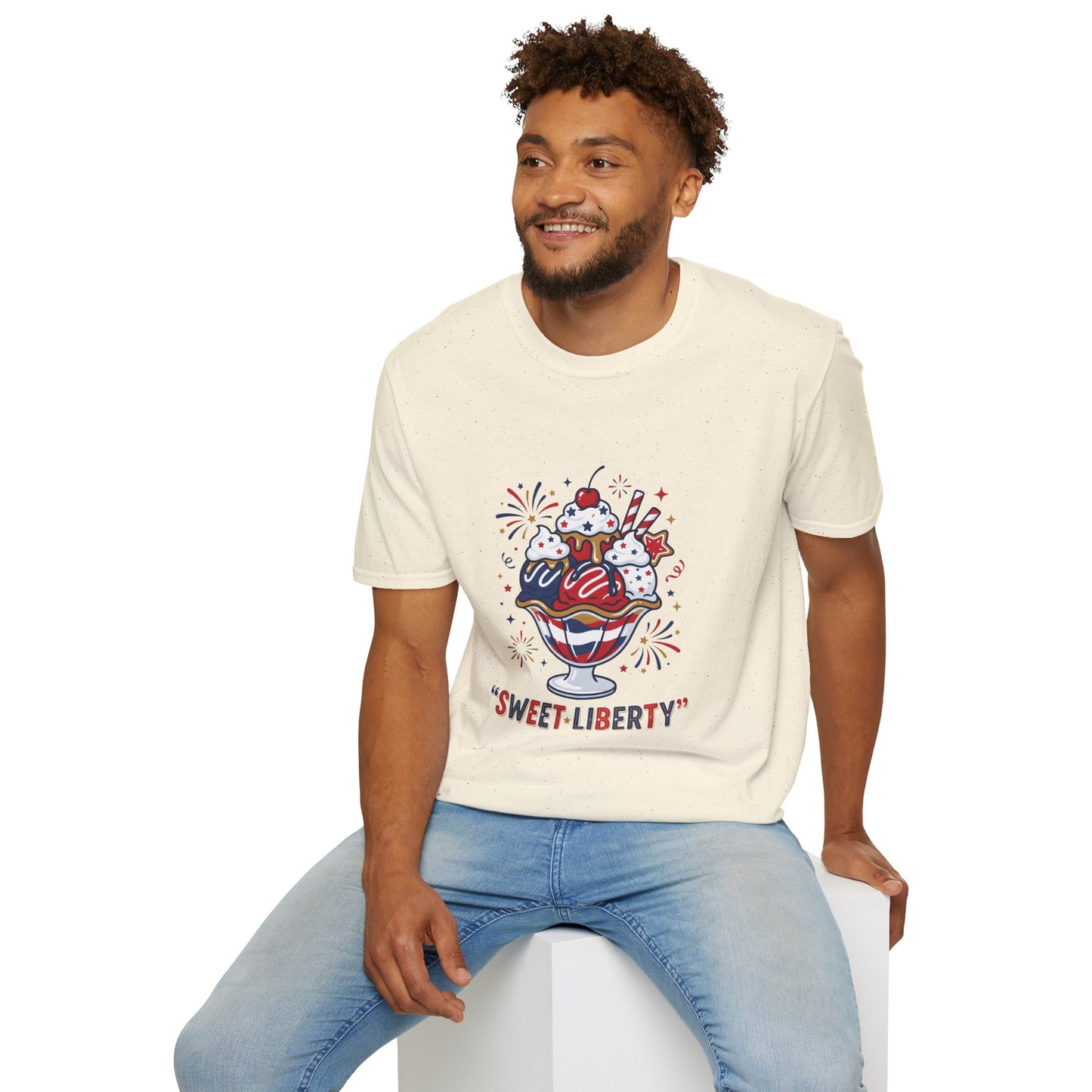 Sweet Liberty Ice Cream T-Shirt — Patriotic 4th of July Sundae Tee