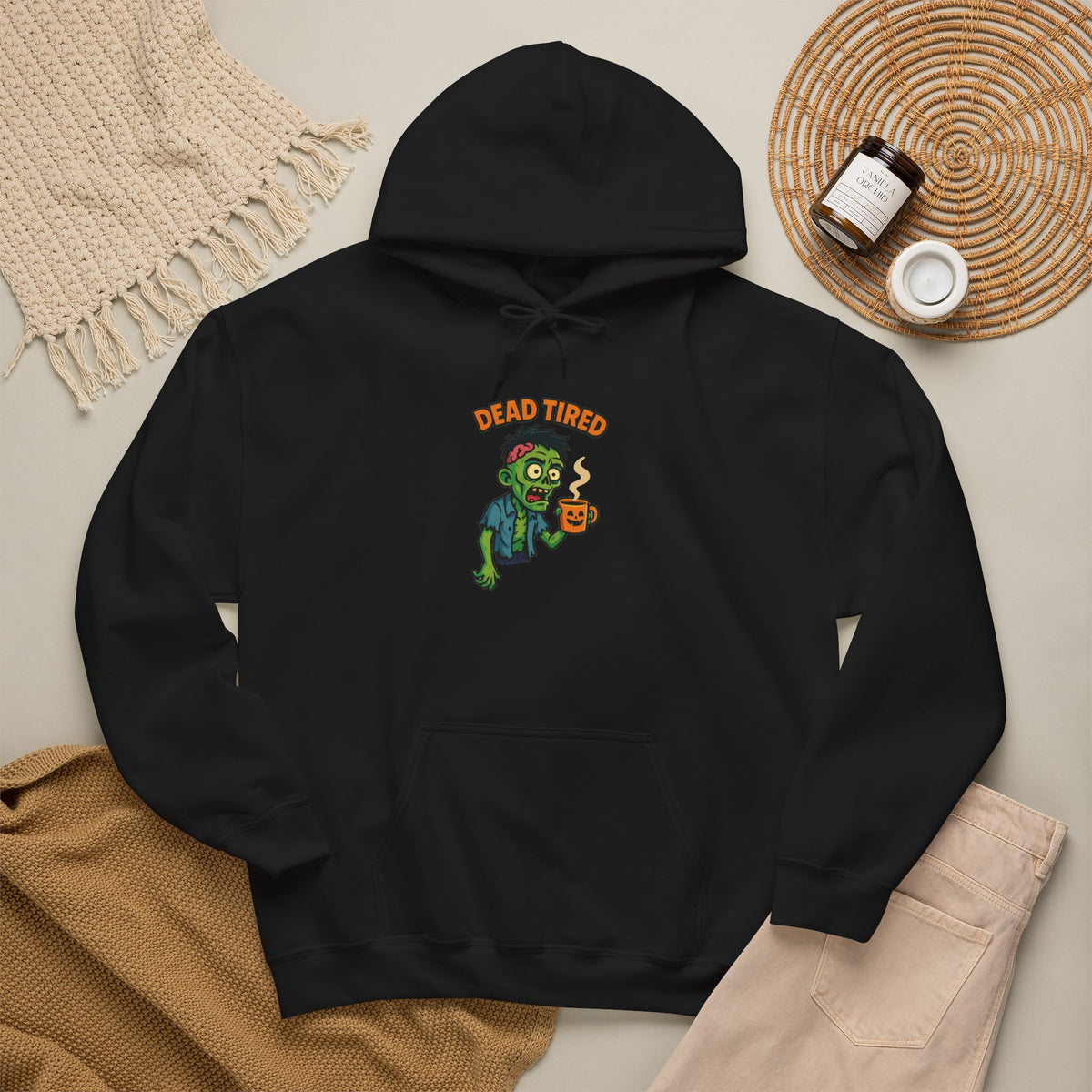 Zombie Themed Unisex Hoodie, Cozy Halloween Sweatshirt, Spooky Season Apparel