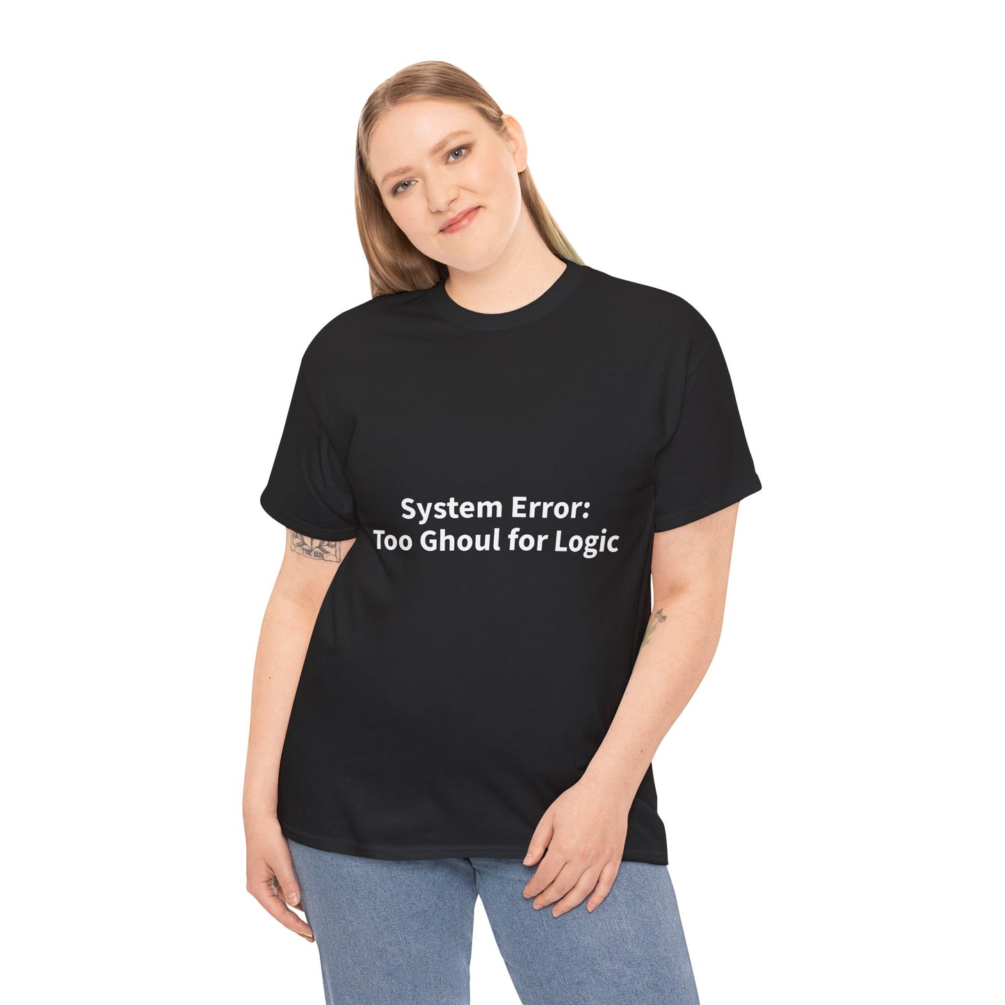 System Error Tee - Unisex Heavy Cotton Shirt, Perfect for Halloween, Geeky Fun