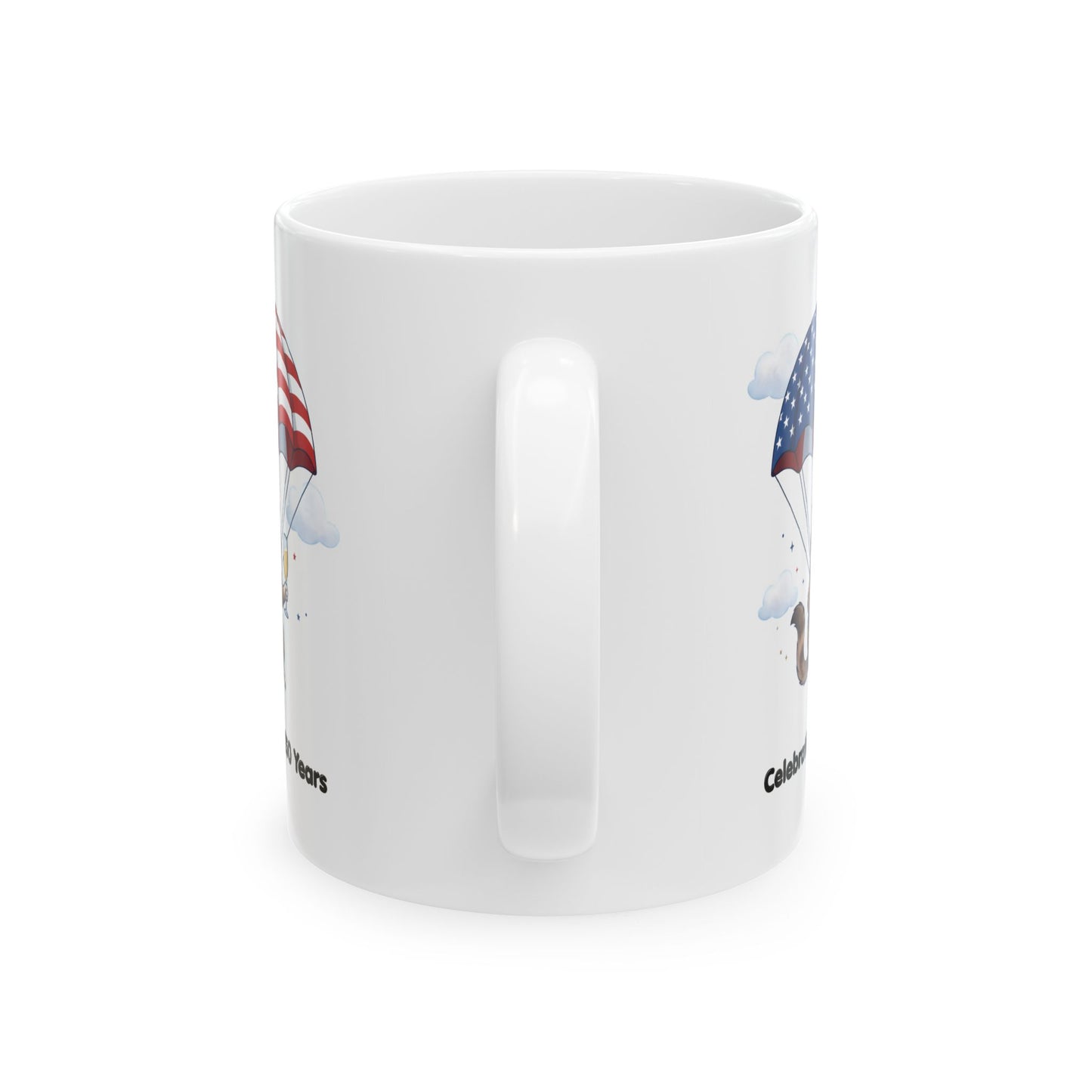 Patriotic Cat Ceramic Mug
