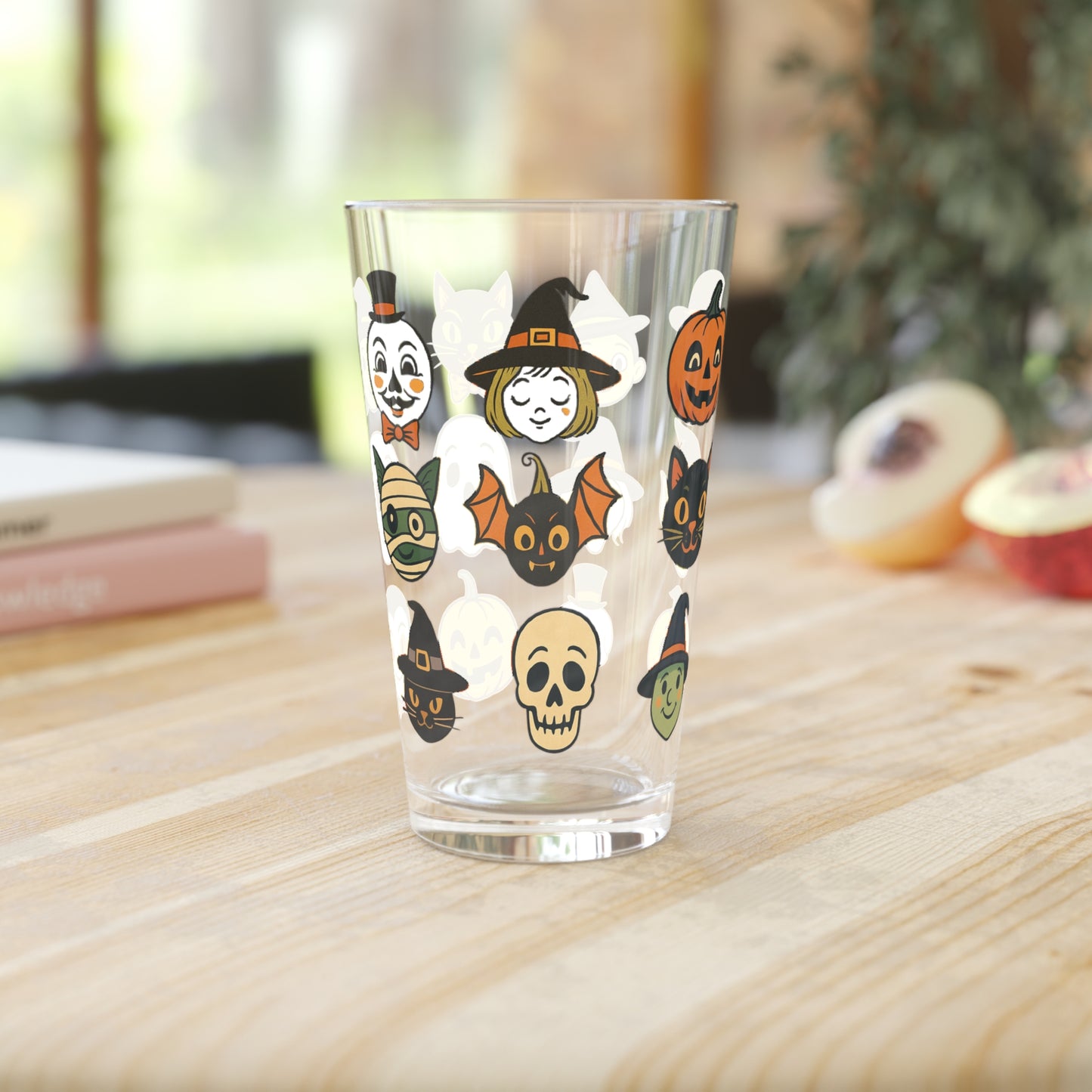 Halloween Pint Glass, Spooky Drinkware for Parties
