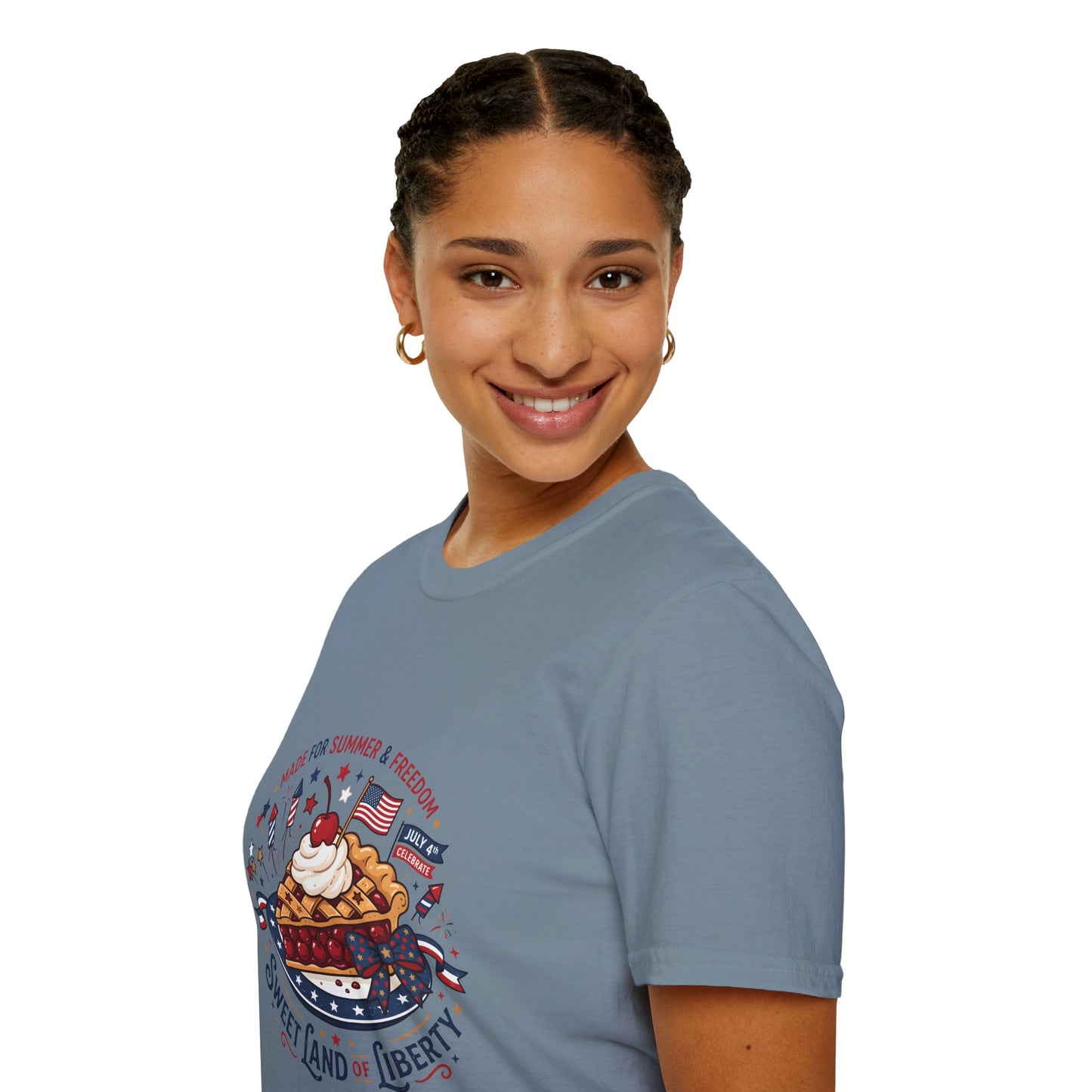 Sweet Land of Liberty Pie T-Shirt — Patriotic 4th of July Dessert Graphic Tee