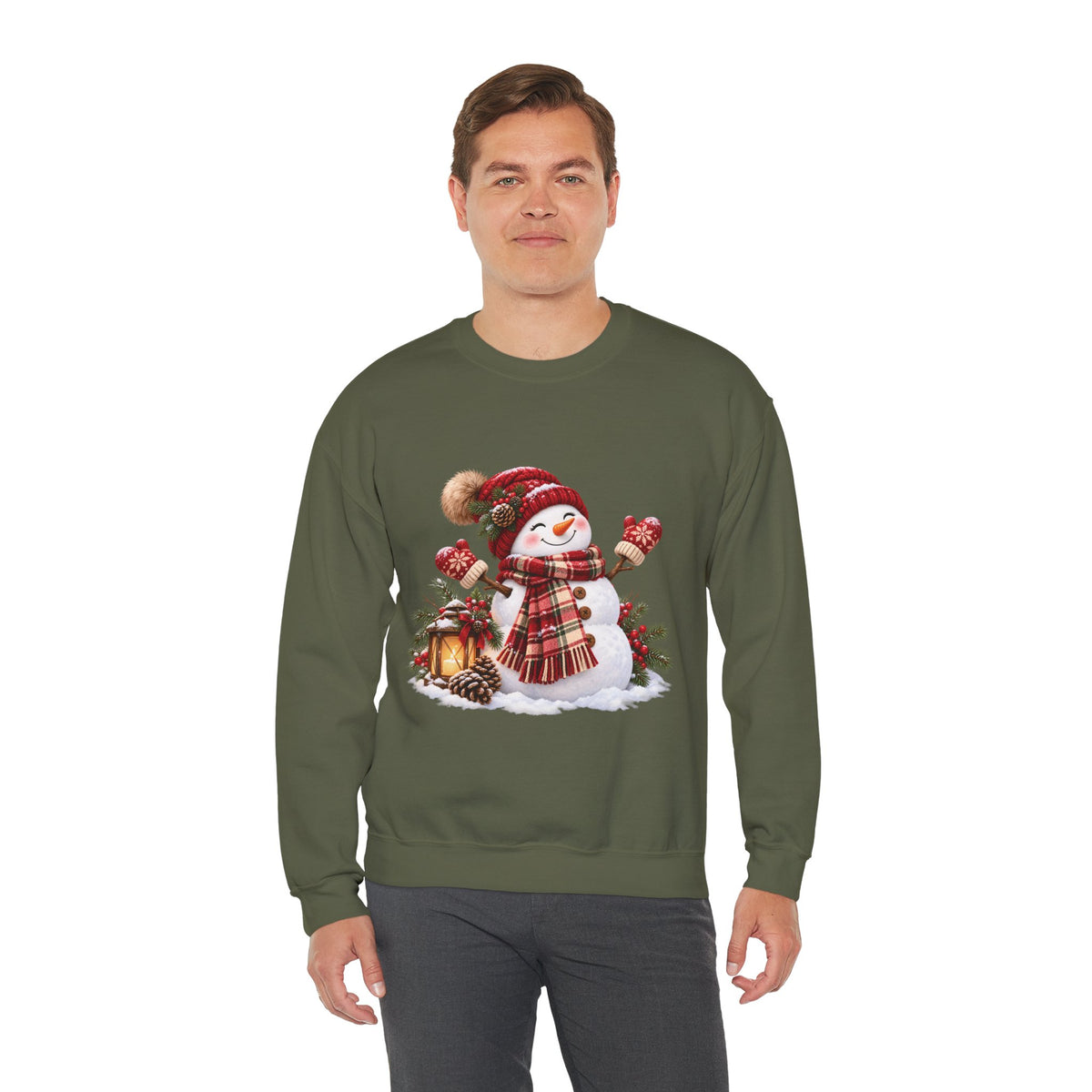 Snowman Holiday Sweatshirt - Cozy Christmas Unisex Sweatshirt