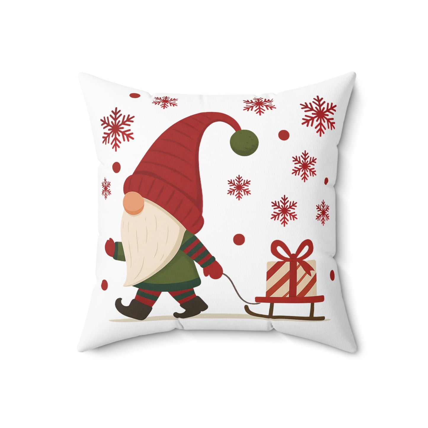 Christmas Gnome Throw Pillow — Cute Nordic Holiday Accent
