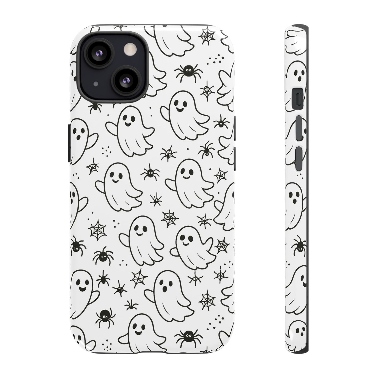 Ghostly Phone Case, Cute Halloween Phone Cover, Tough Phone Case, Spooky Phone Accessory, Ghost Pattern Design