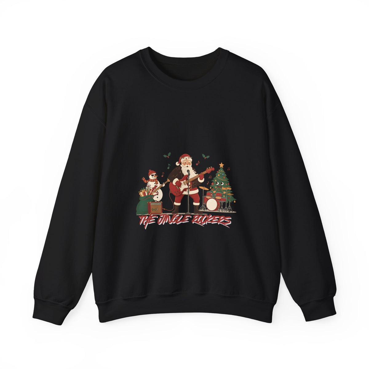 Funny Christmas Sweatshirt – "The Jingle Rockers" Holiday Band Crewneck