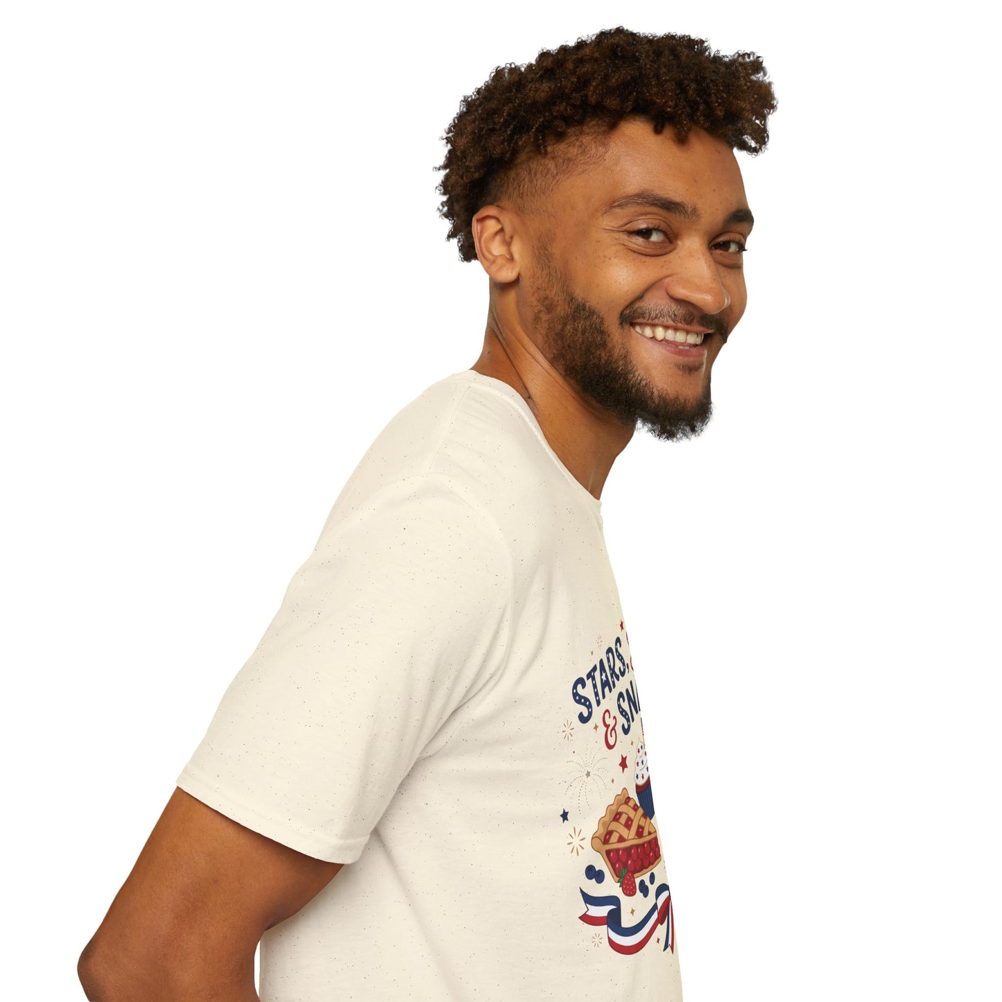 Stars, Stripes & Snacks T-Shirt — 4th of July Patriotic Dessert Tee