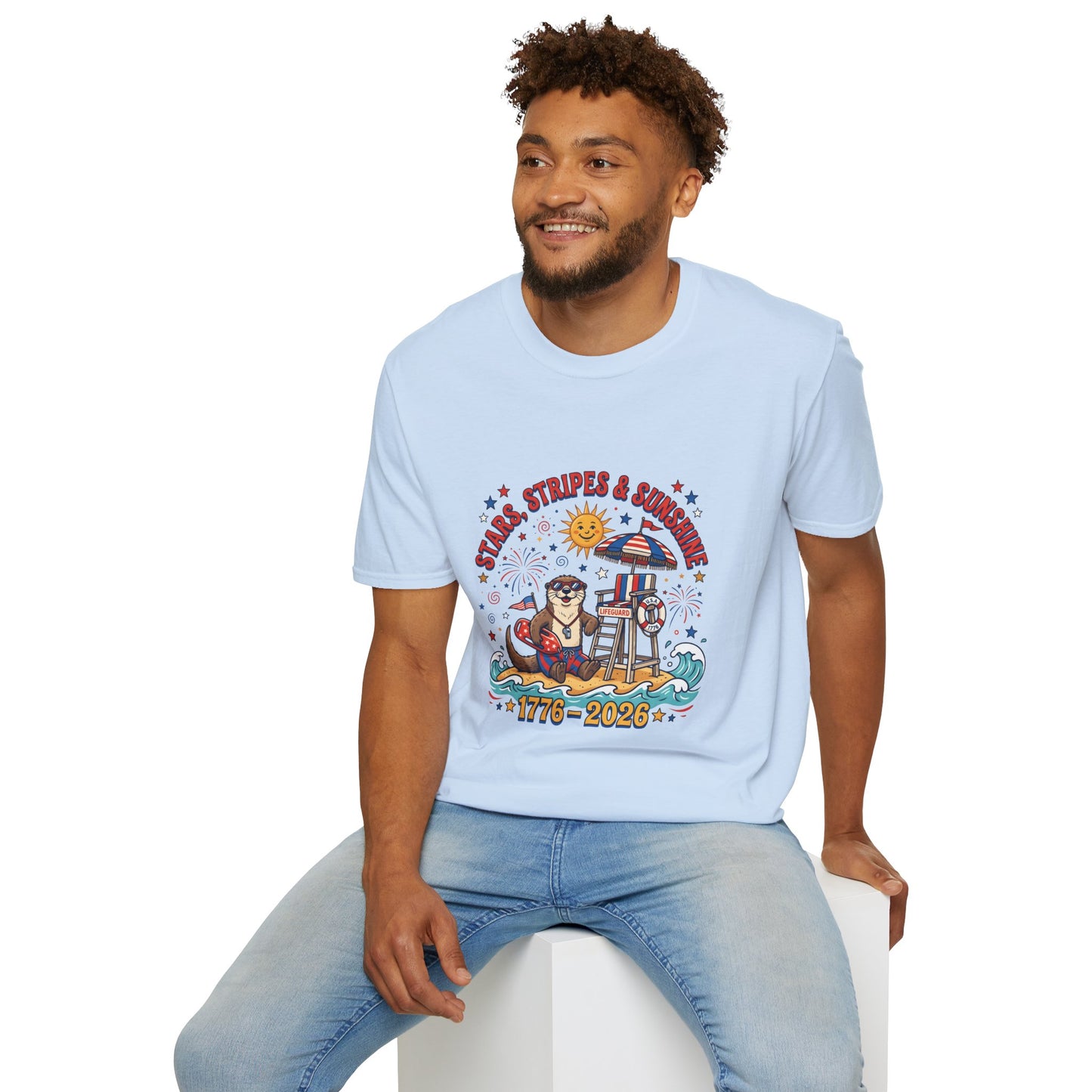 Stars, Stripes & Sunshine T-Shirt — Patriotic 1776–2026 Summer Tee, 4th of July Shirt