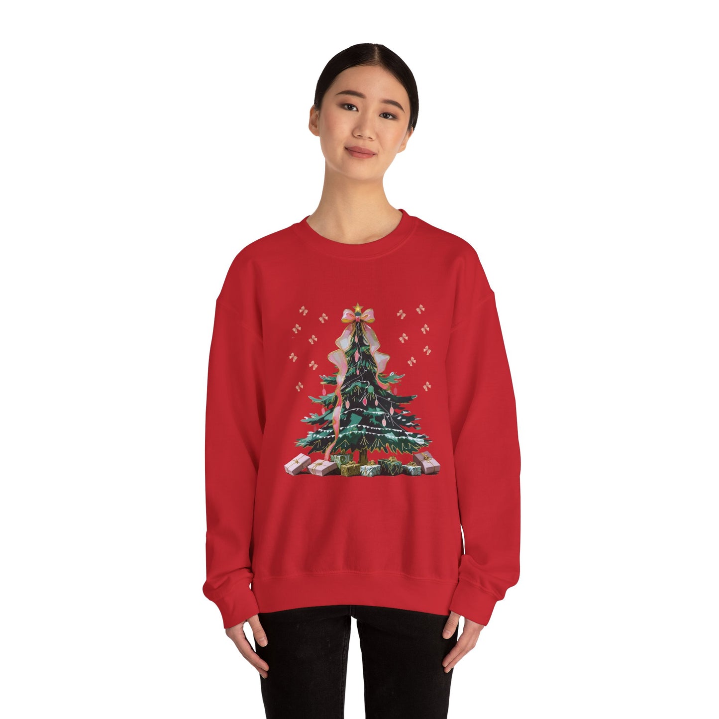 Christmas Tree Sweatshirt | Cozy Holiday Sweatshirt, Unisex Crewneck, Festive Apparel
