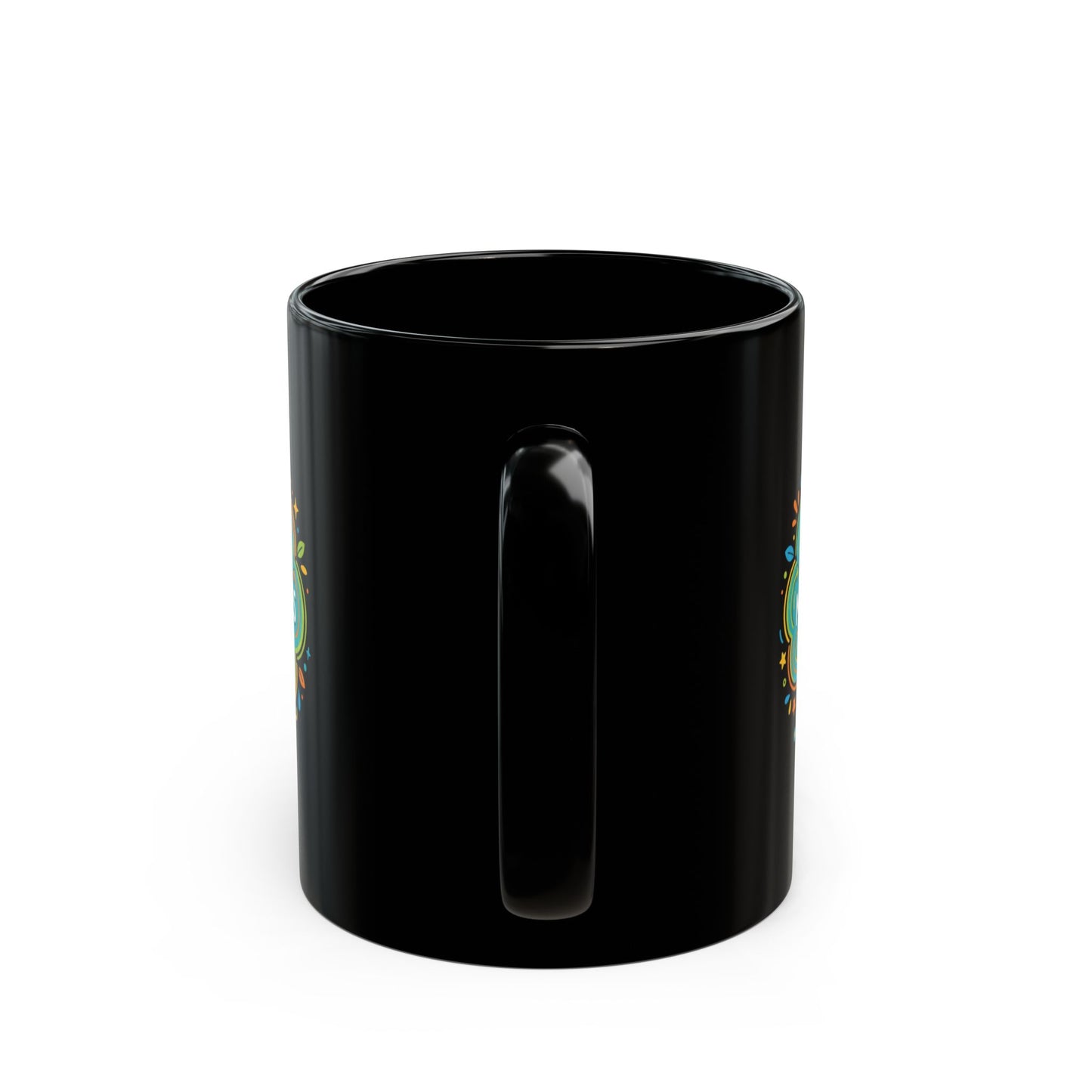 Recycling My Thoughts Daily Black Mug – Funny Mental Health Coffee Cup | Earth Day Eco Humor Mug | Mindful Aesthetic Gift (11oz)