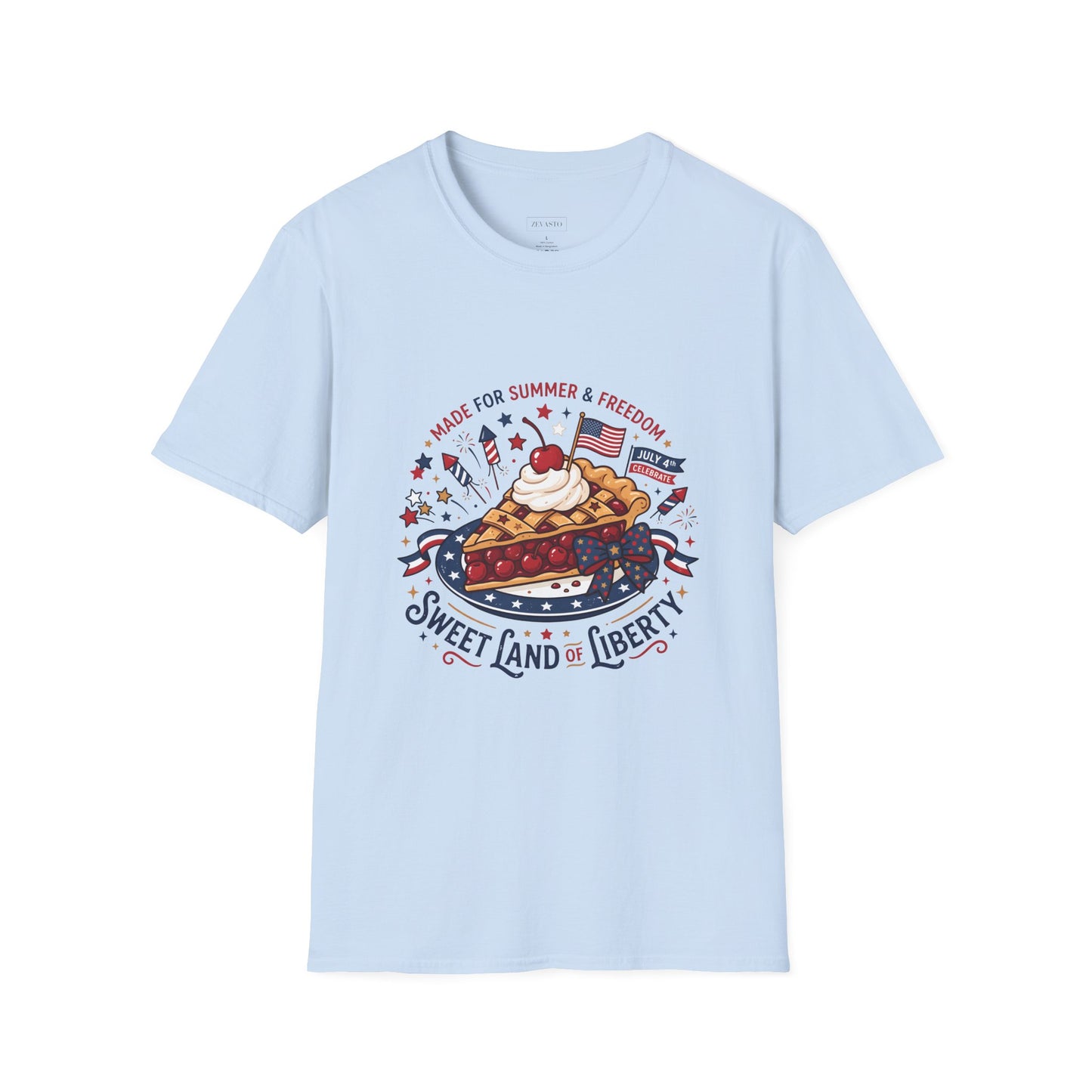 Sweet Land of Liberty Pie T-Shirt — Patriotic 4th of July Dessert Graphic Tee