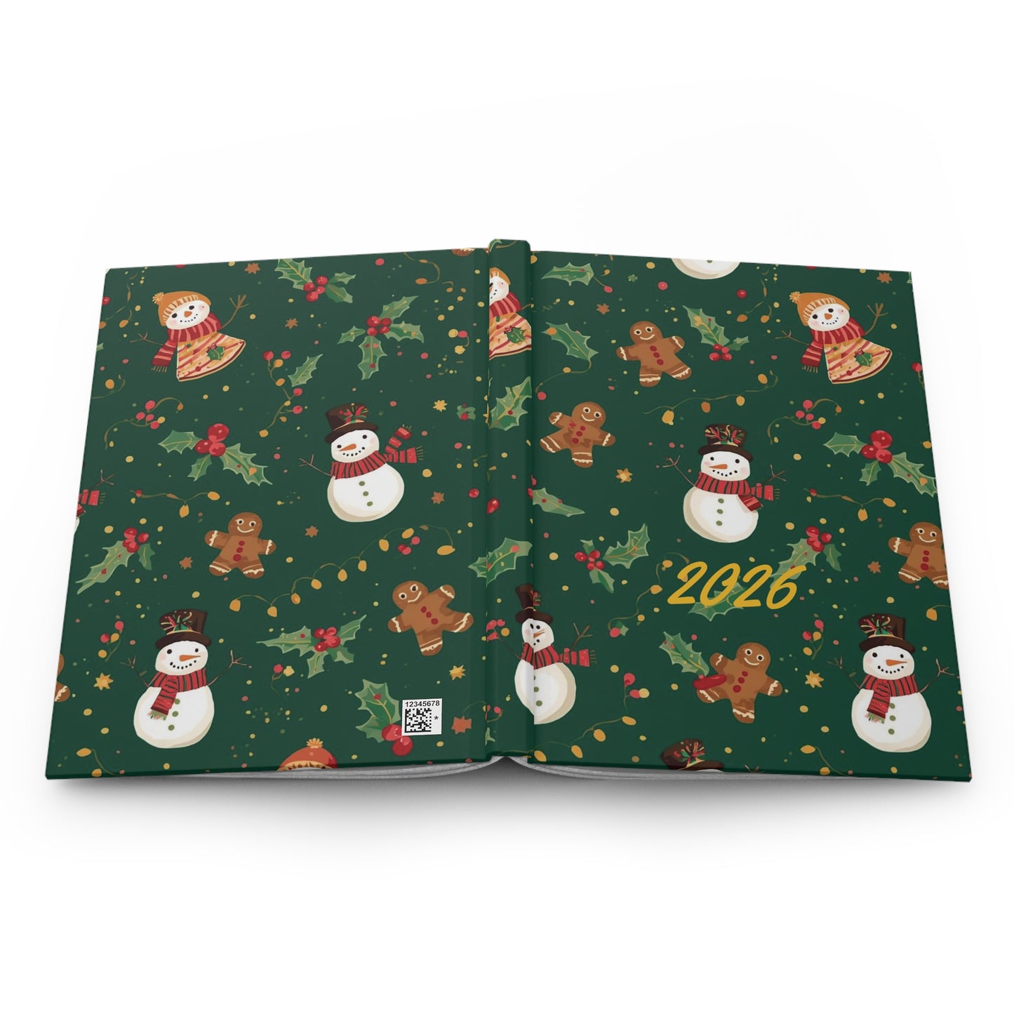 Christmas Themed Hardcover Journal - Christmas Stationery Gift