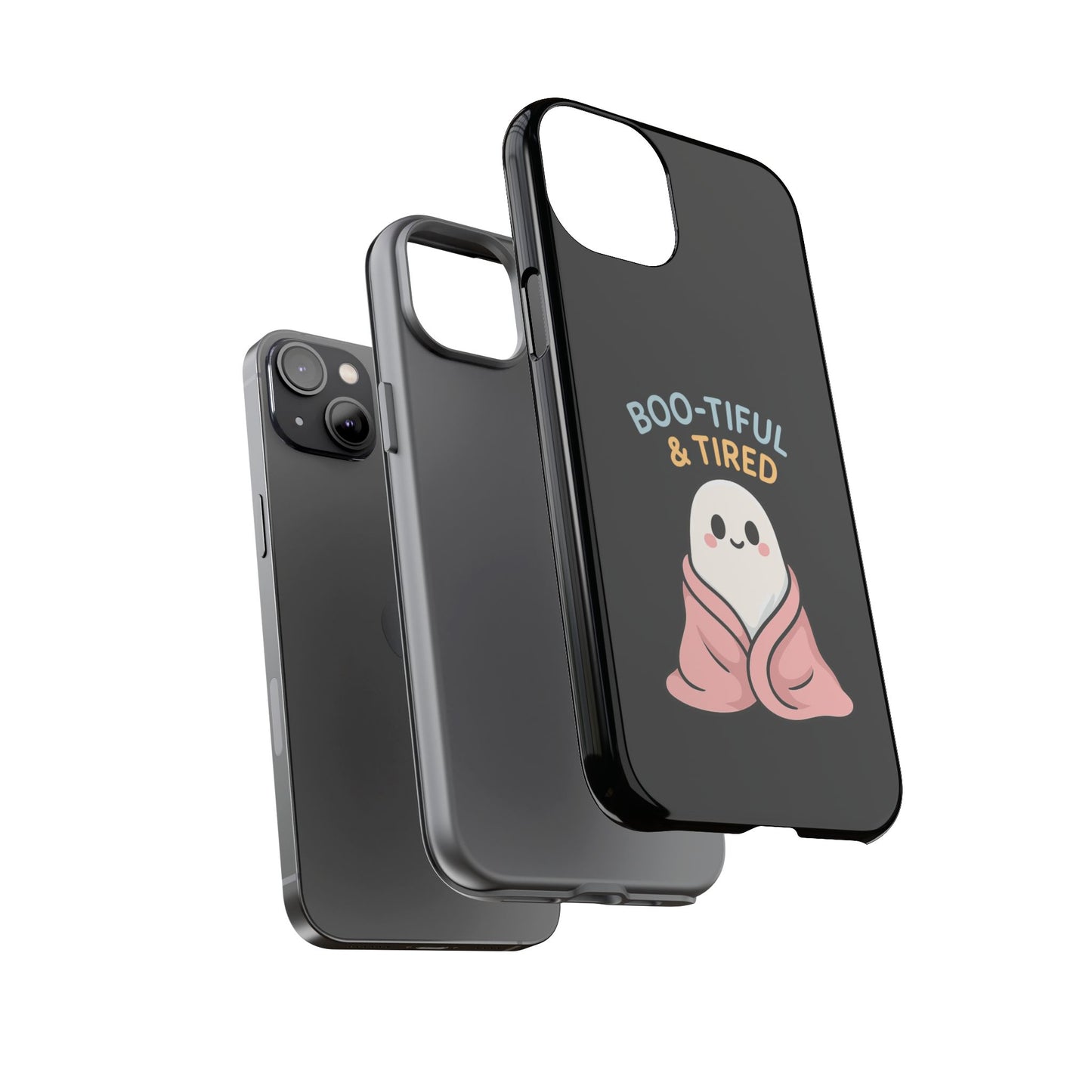 Boo-tiful & Tired Phone Case, Halloween-Themed Design