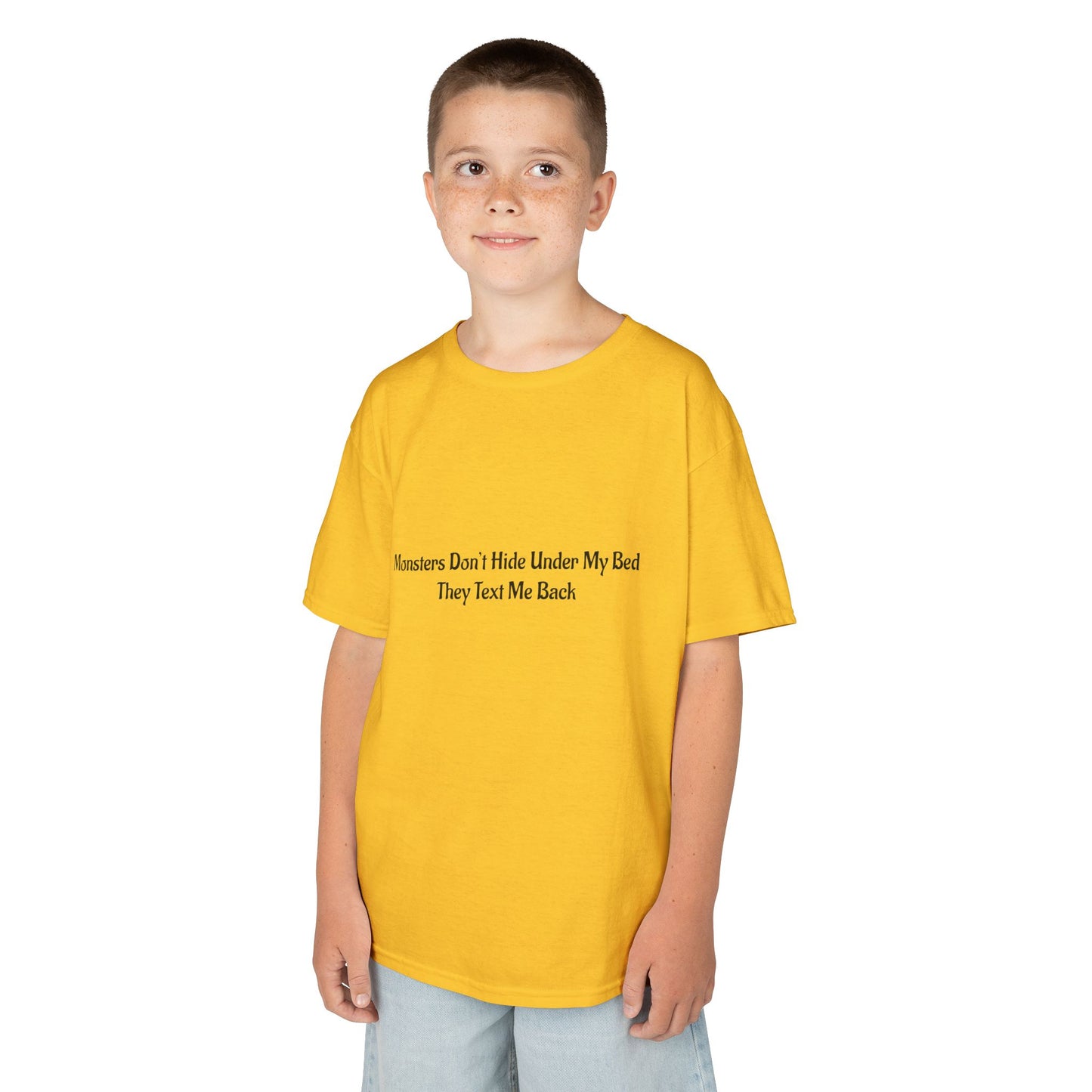 Funny Kids Monster Tee, Kids Heavy Cotton Shirt, Halloween T-Shirt