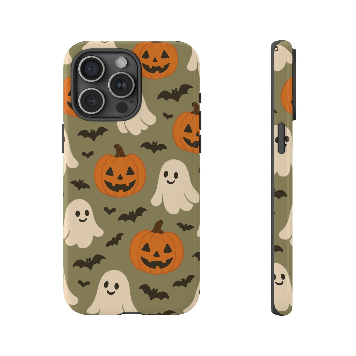 Halloween Phone Case with Ghosts and Pumpkins, Cute Fall Phone Cover, Spooky Season Accessory, Halloween Gift