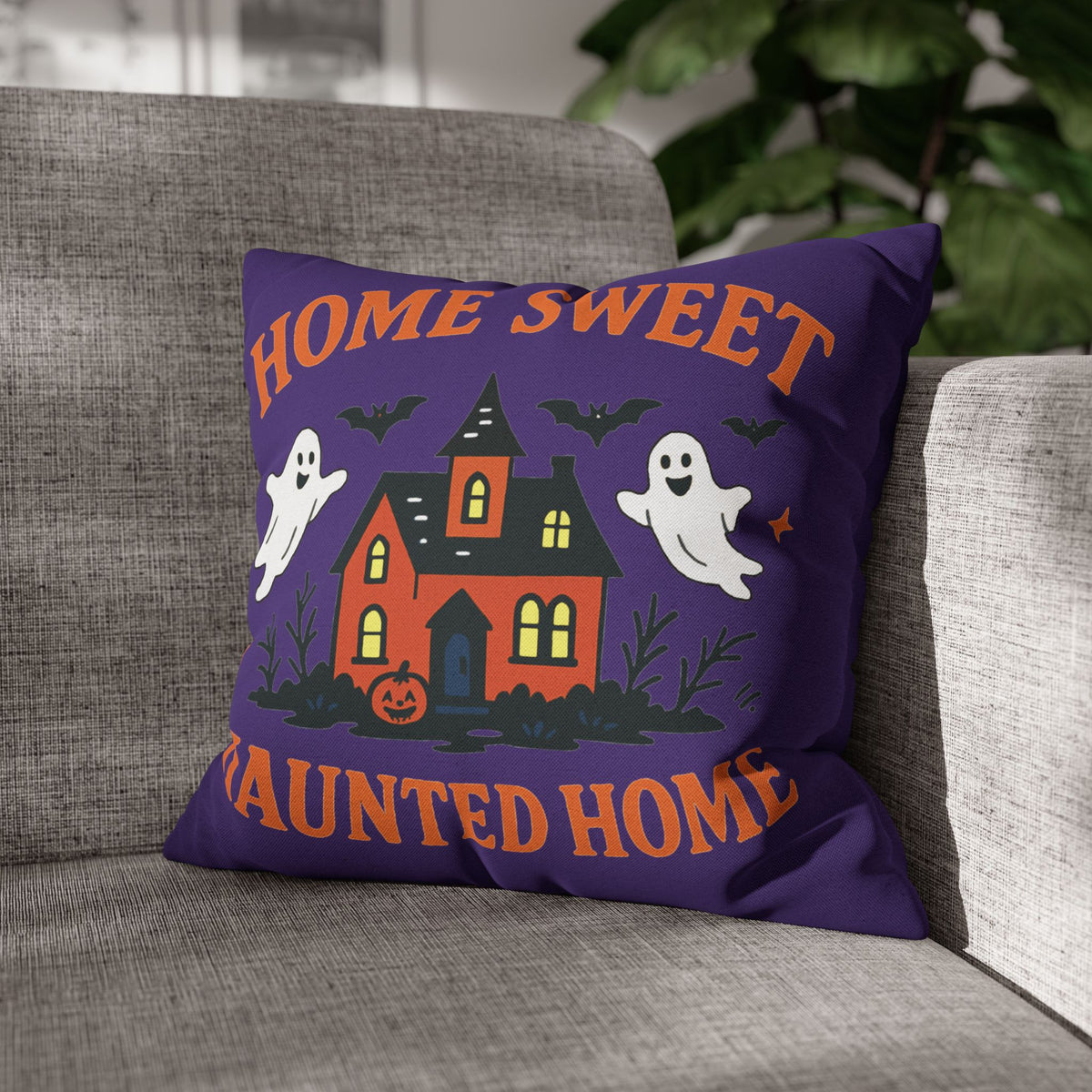 Halloween Cozy Pillowcase, Ghost-Themed Home Decor