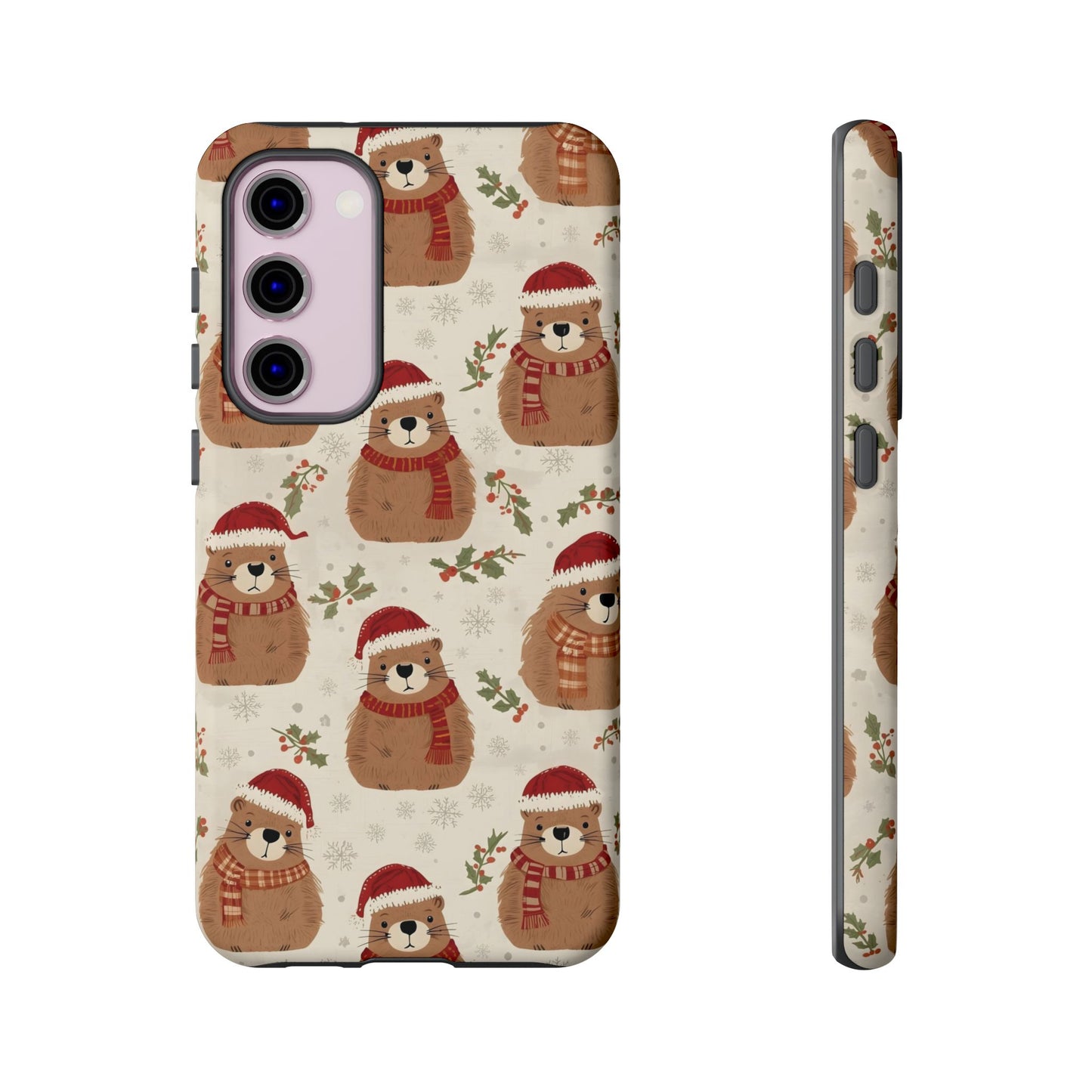 Christmas Phone Case, Cute Capybara Phone Case for Iphone 17, 16, 15, 14, 13, 12, 11 & Samsung