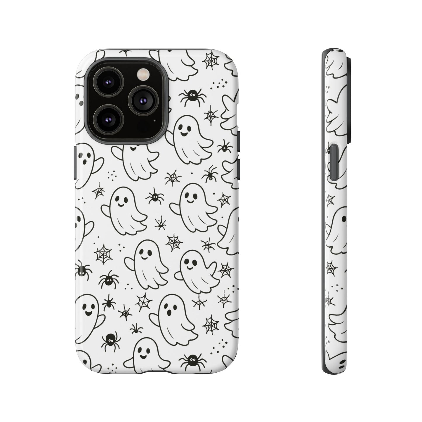 Ghostly Phone Case, Cute Halloween Phone Cover, Tough Phone Case, Spooky Phone Accessory, Ghost Pattern Design