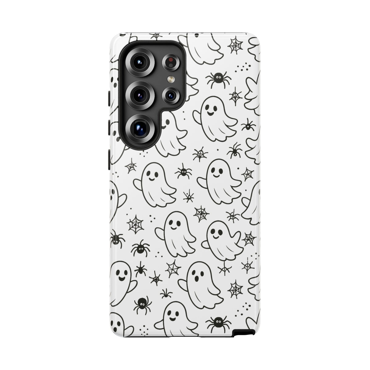 Ghostly Phone Case, Cute Halloween Phone Cover, Tough Phone Case, Spooky Phone Accessory, Ghost Pattern Design