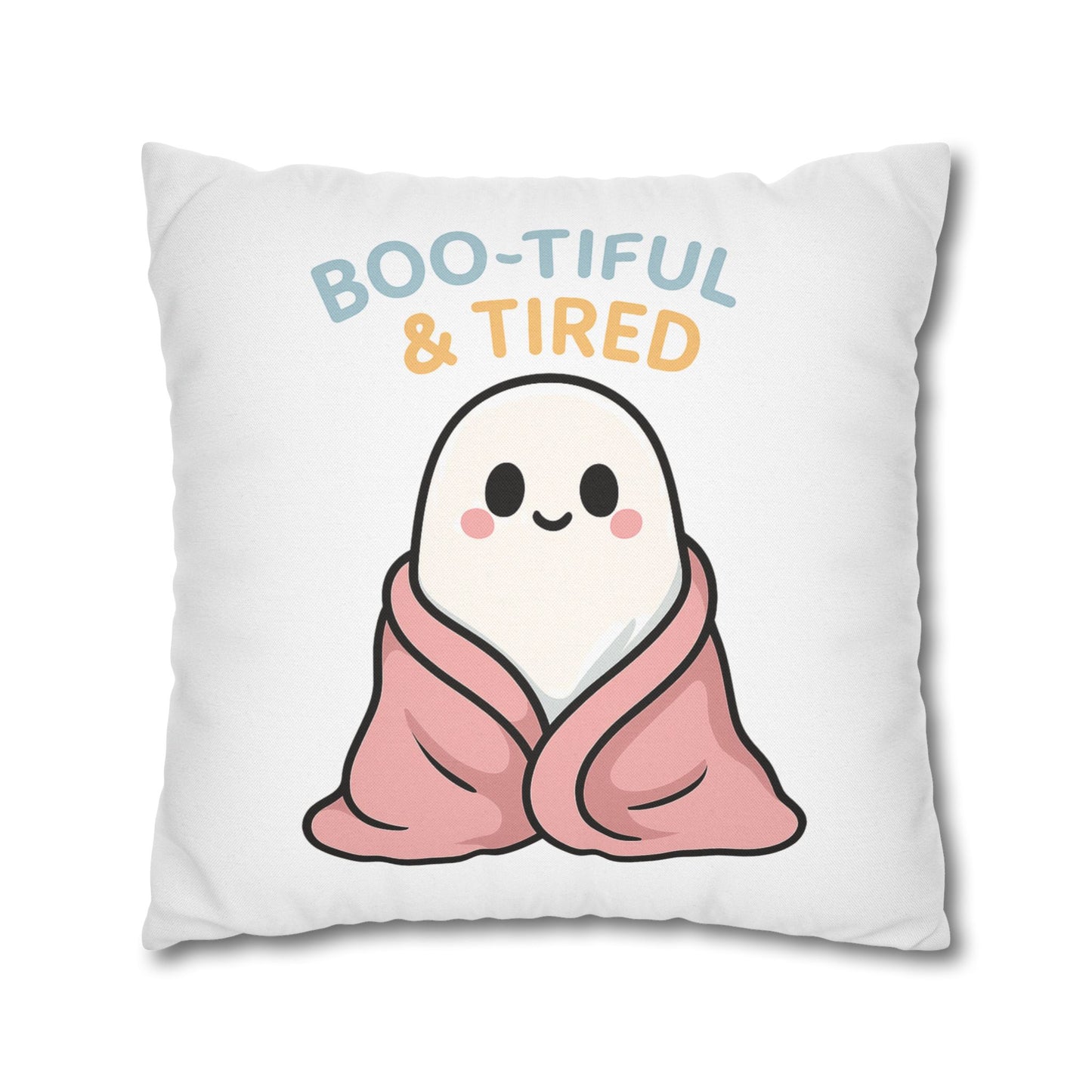 Boo-tiful & Tired Ghost Pillowcase, Halloween Home Decor