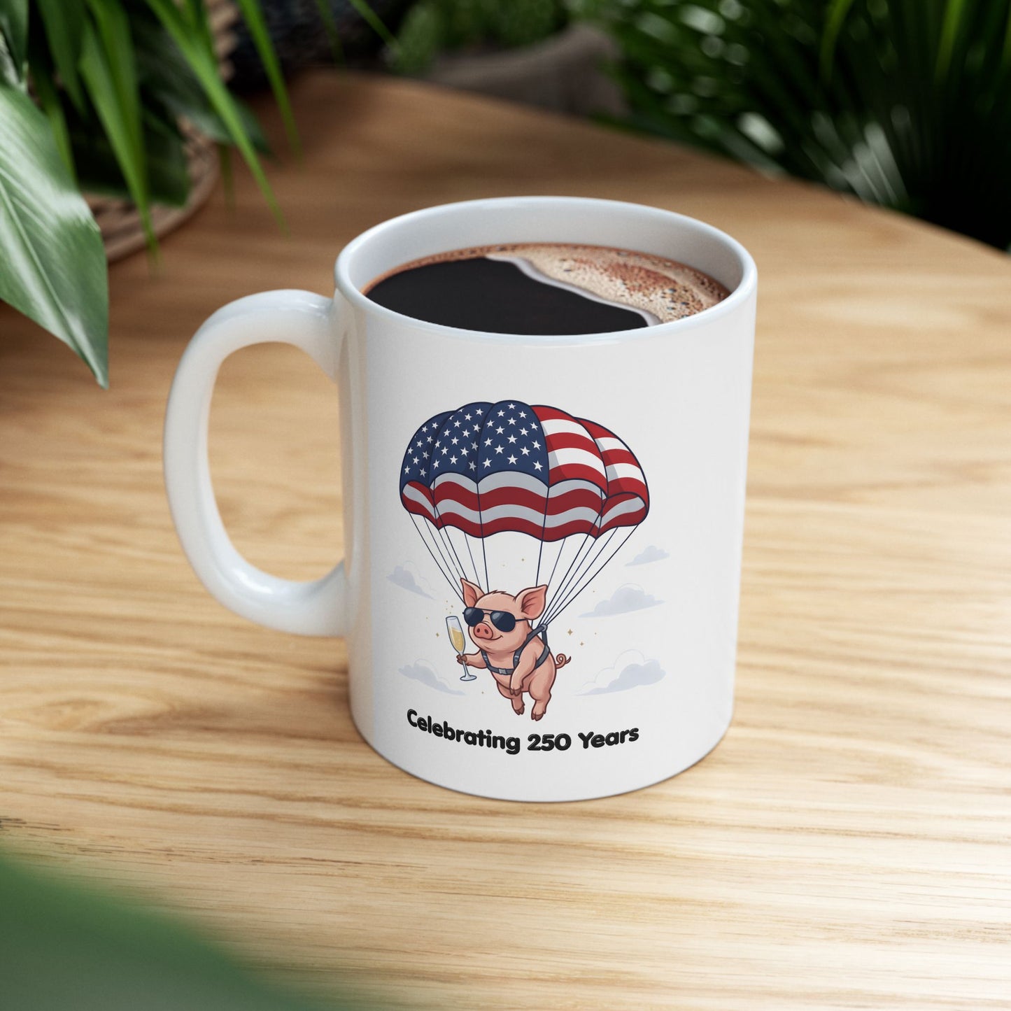 Patriotic Piglet Ceramic Mug