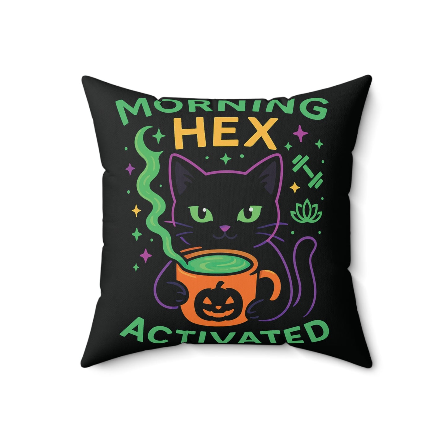 Halloween Cat Decor Pillow, Spooky Home Accent