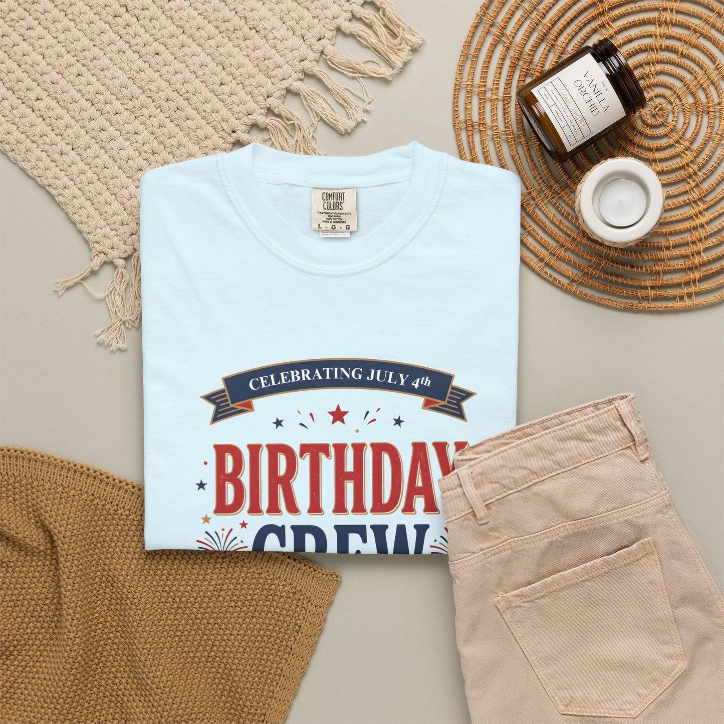 Birthday Crew T-Shirt — Patriotic Celebration Tee, 4th of July Shirt, Independence Day Gift