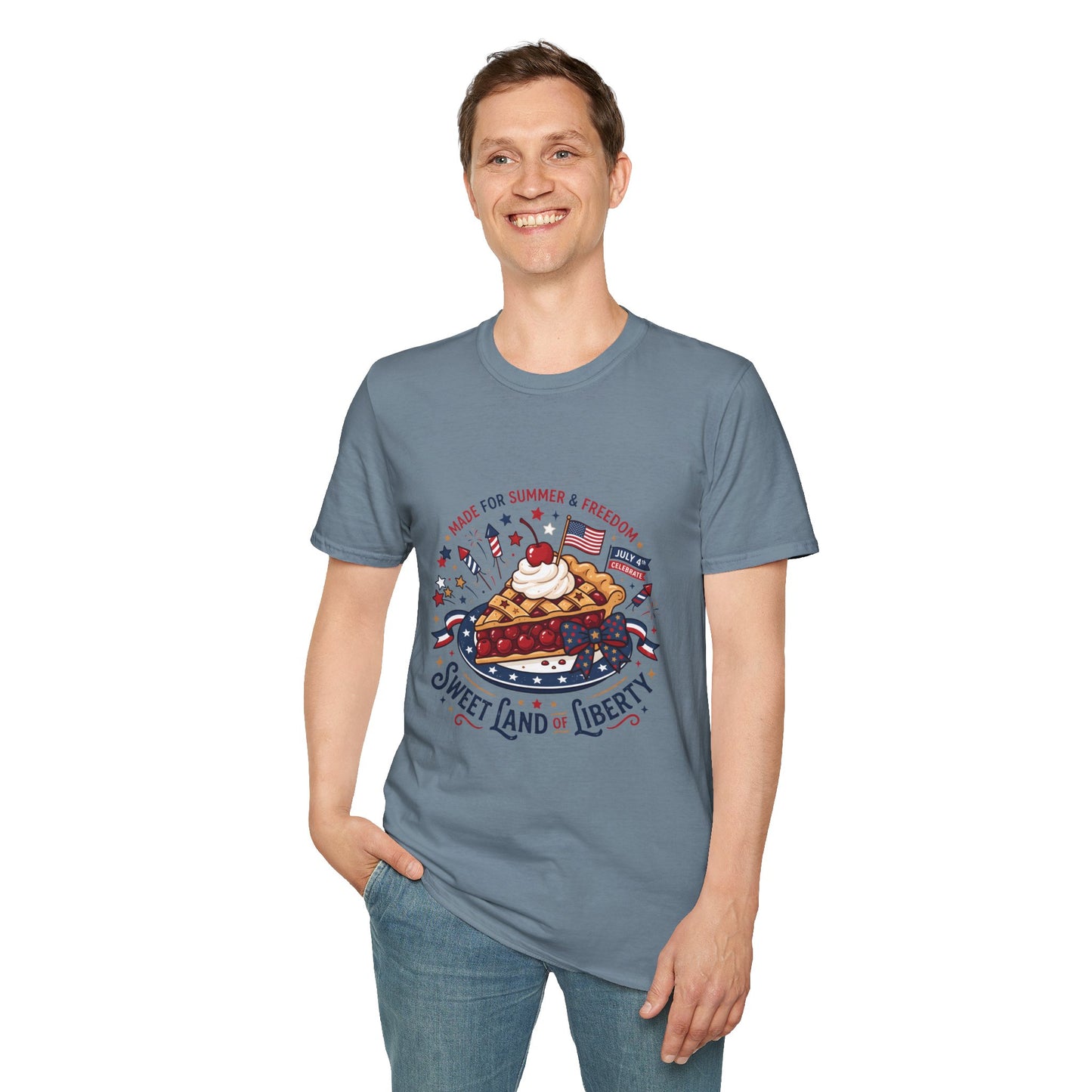 Sweet Land of Liberty Pie T-Shirt — Patriotic 4th of July Dessert Graphic Tee