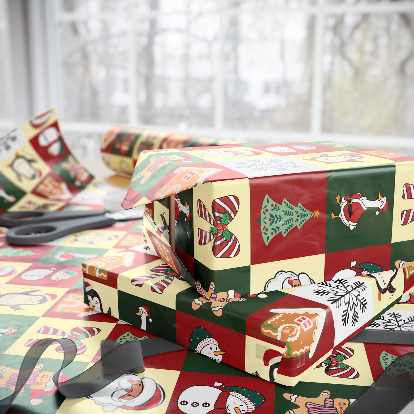 Christmas Character Wrapping Paper Roll - Festive Gift Wrap