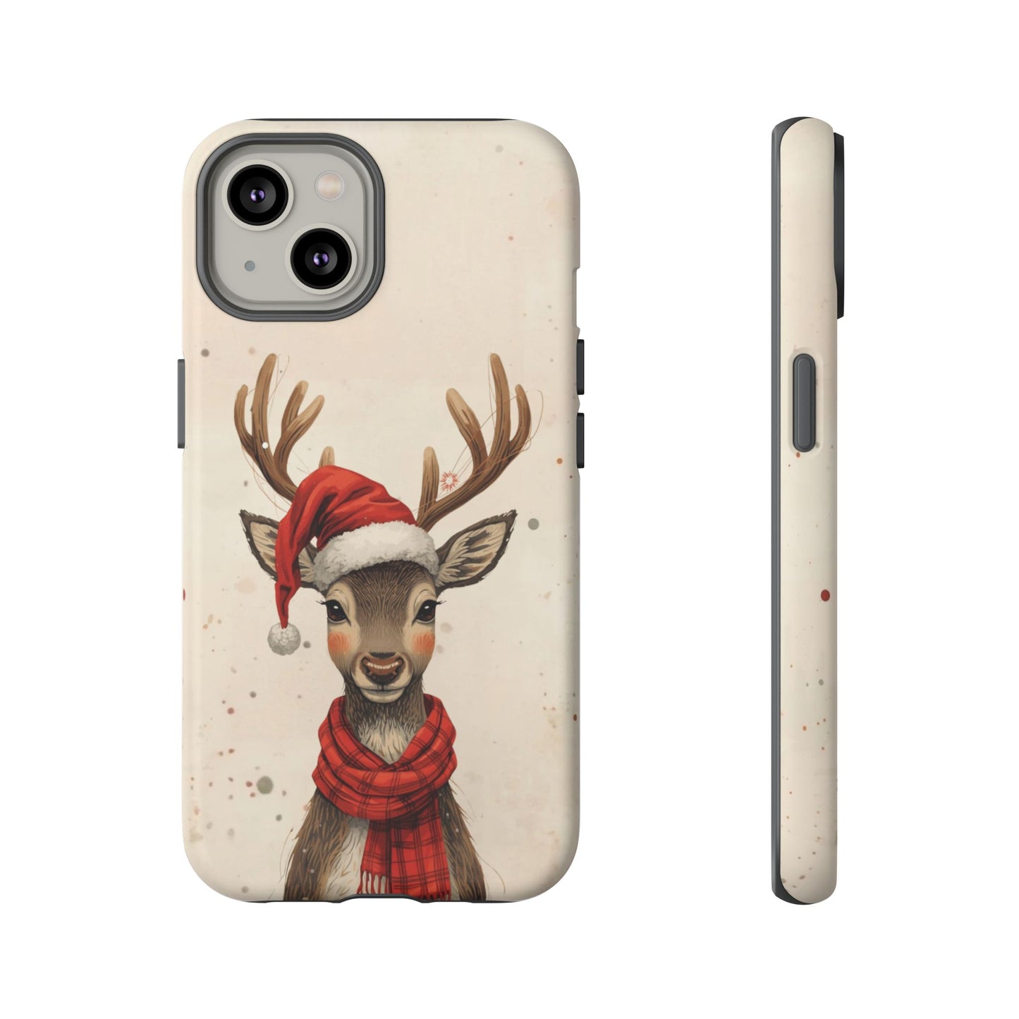 Christmas Reindeer Phone Case, Dual Layer Phone Case for Iphone 17, 16, 15, 14, 13, 12, 11