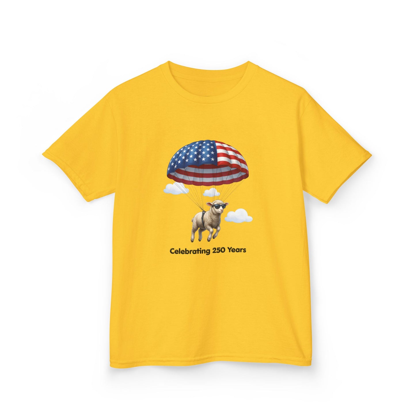Kids T-Shirt - Celebrating 250 Years Parachuting Sheep