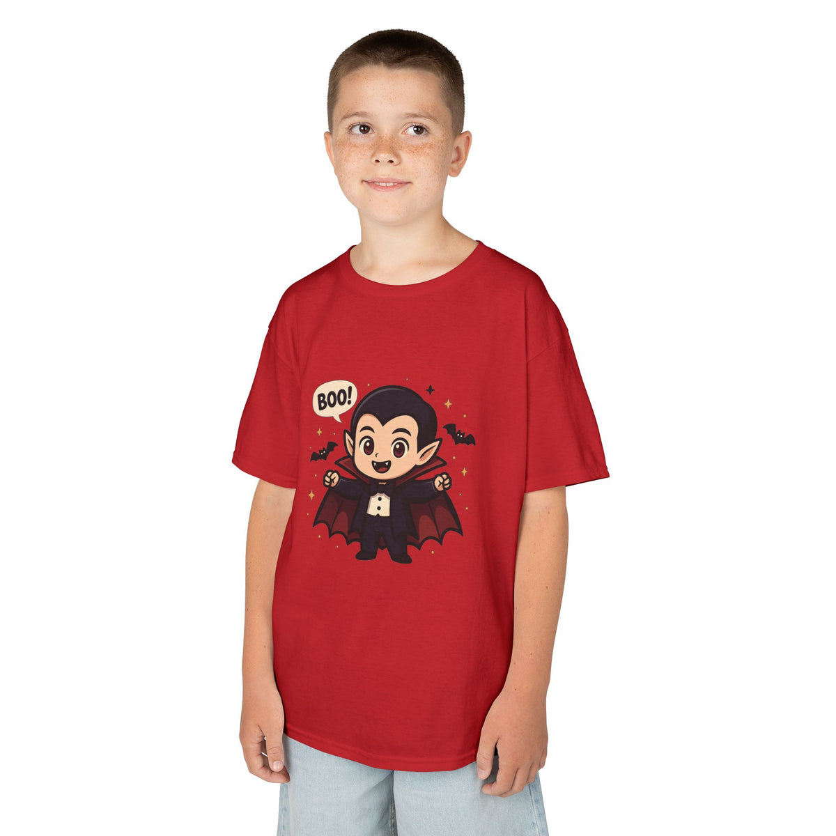 Cute Halloween Kids Tee, Spooky Costume Top, Kids Vampire Shirt, Halloween Party Apparel, Boo Design Tee
