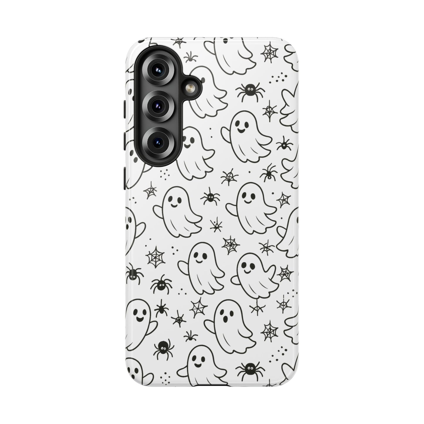 Ghostly Phone Case, Cute Halloween Phone Cover, Tough Phone Case, Spooky Phone Accessory, Ghost Pattern Design