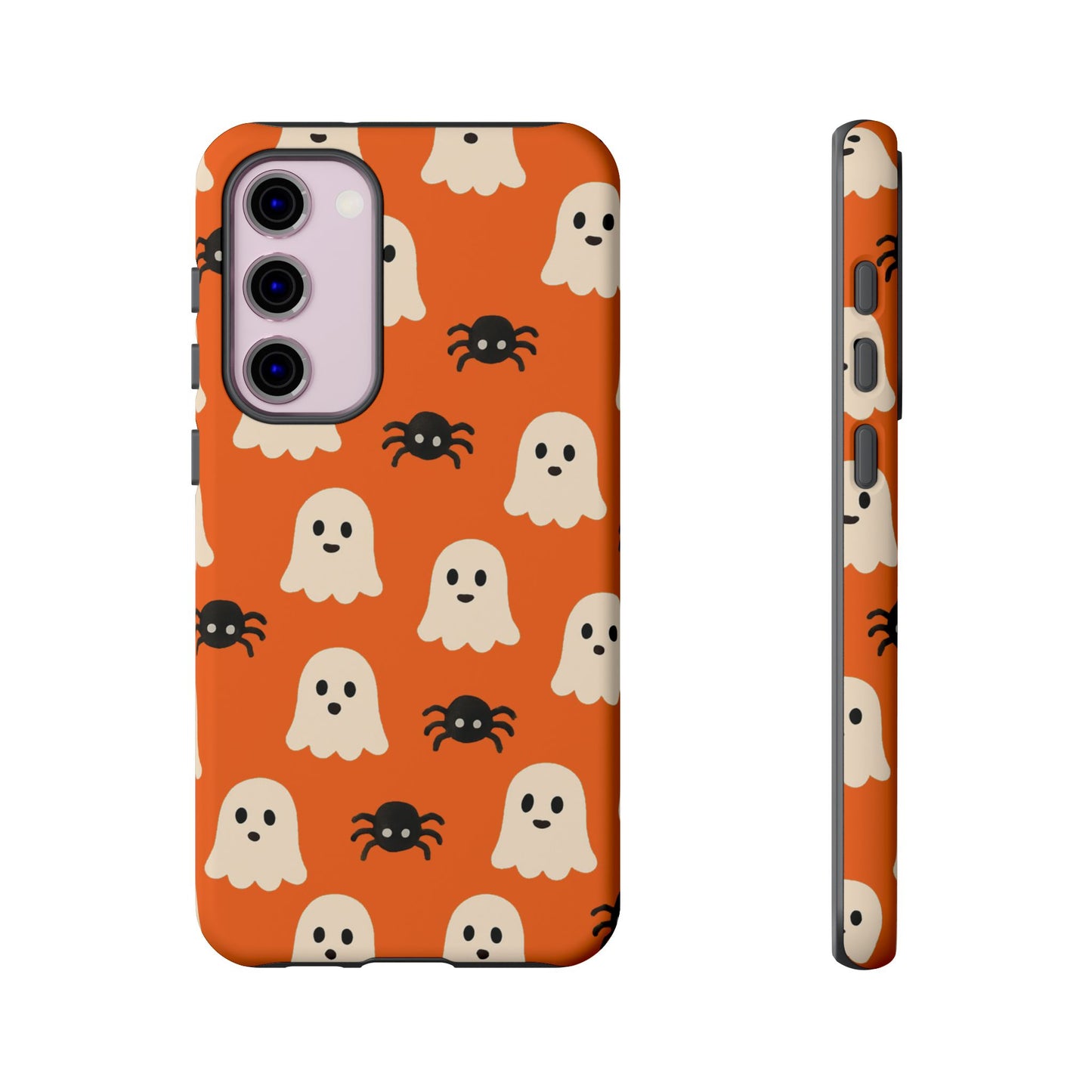 Cute Halloween Phone Case with Ghosts and Spiders, Spooky Gift, Fall Accessory, Unique Halloween Decor, Mobile Protection
