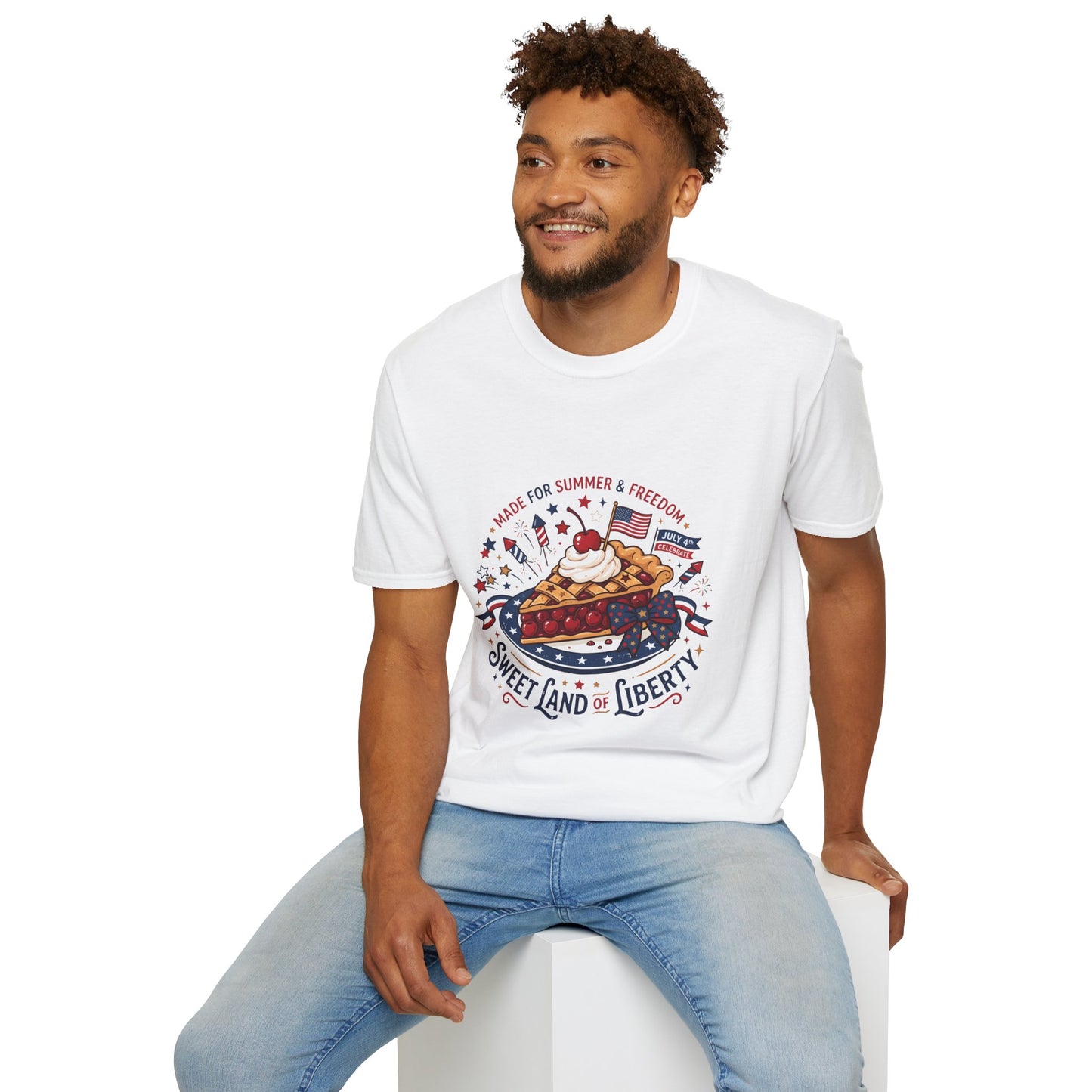 Sweet Land of Liberty Pie T-Shirt — Patriotic 4th of July Dessert Graphic Tee