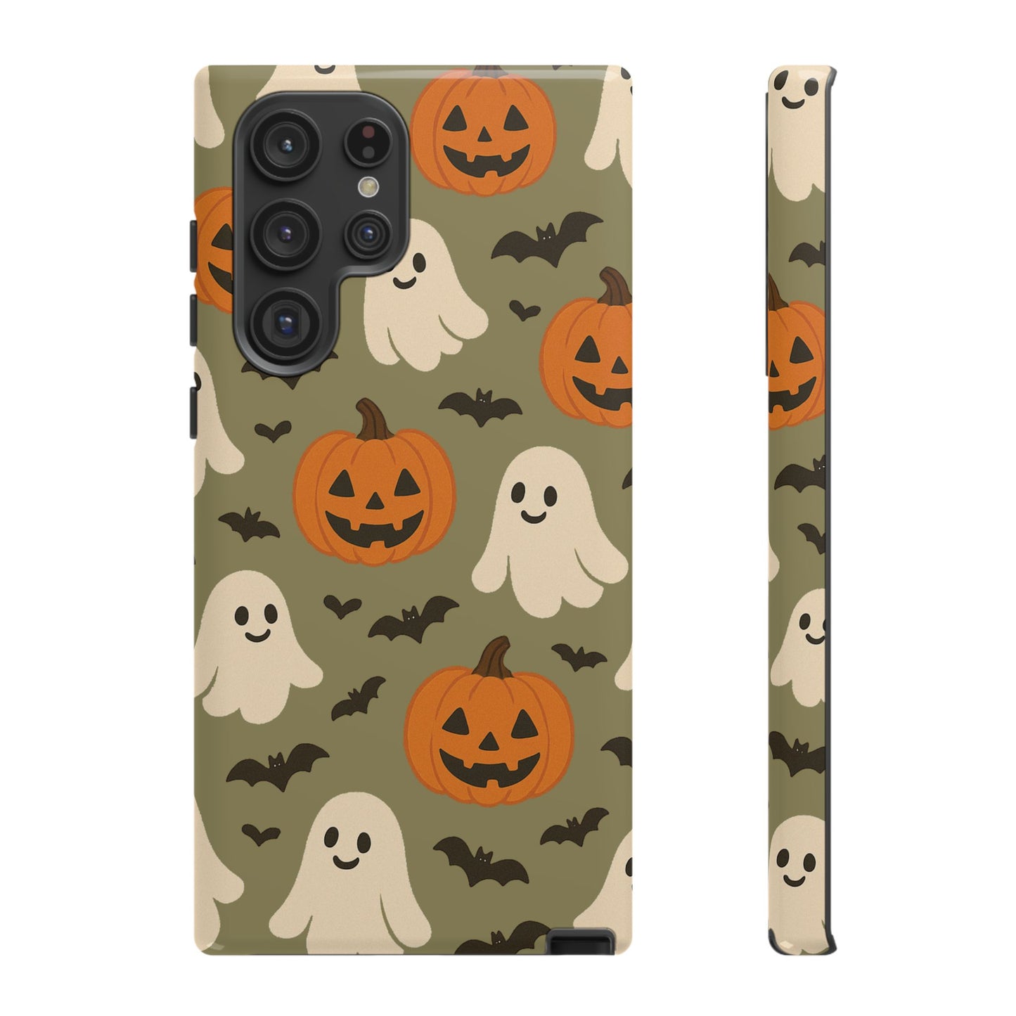 Halloween Phone Case with Ghosts and Pumpkins, Cute Fall Phone Cover, Spooky Season Accessory, Halloween Gift
