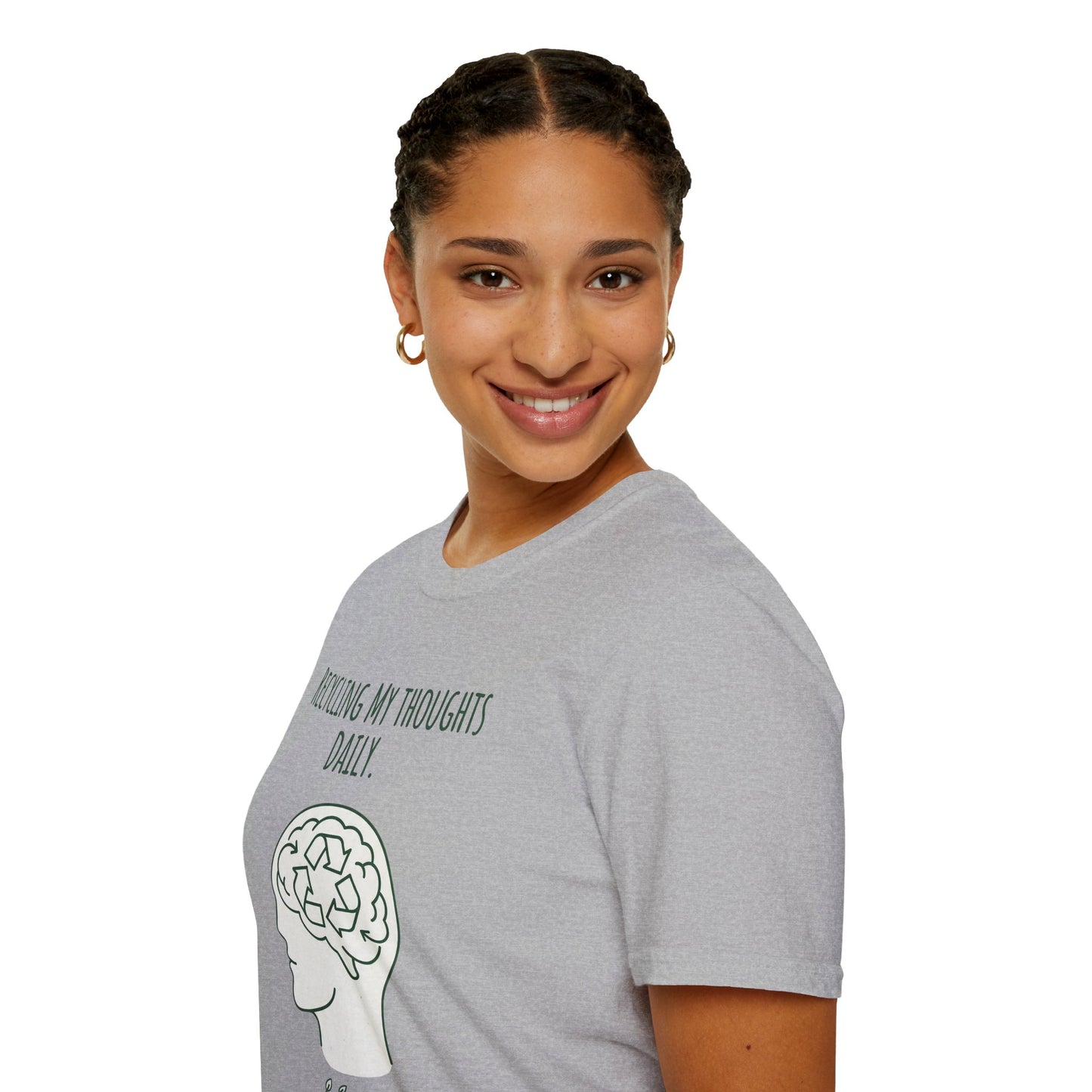 Recycling My Thoughts Daily T-Shirt — Mental Health Awareness, Earth Day Graphic Tee