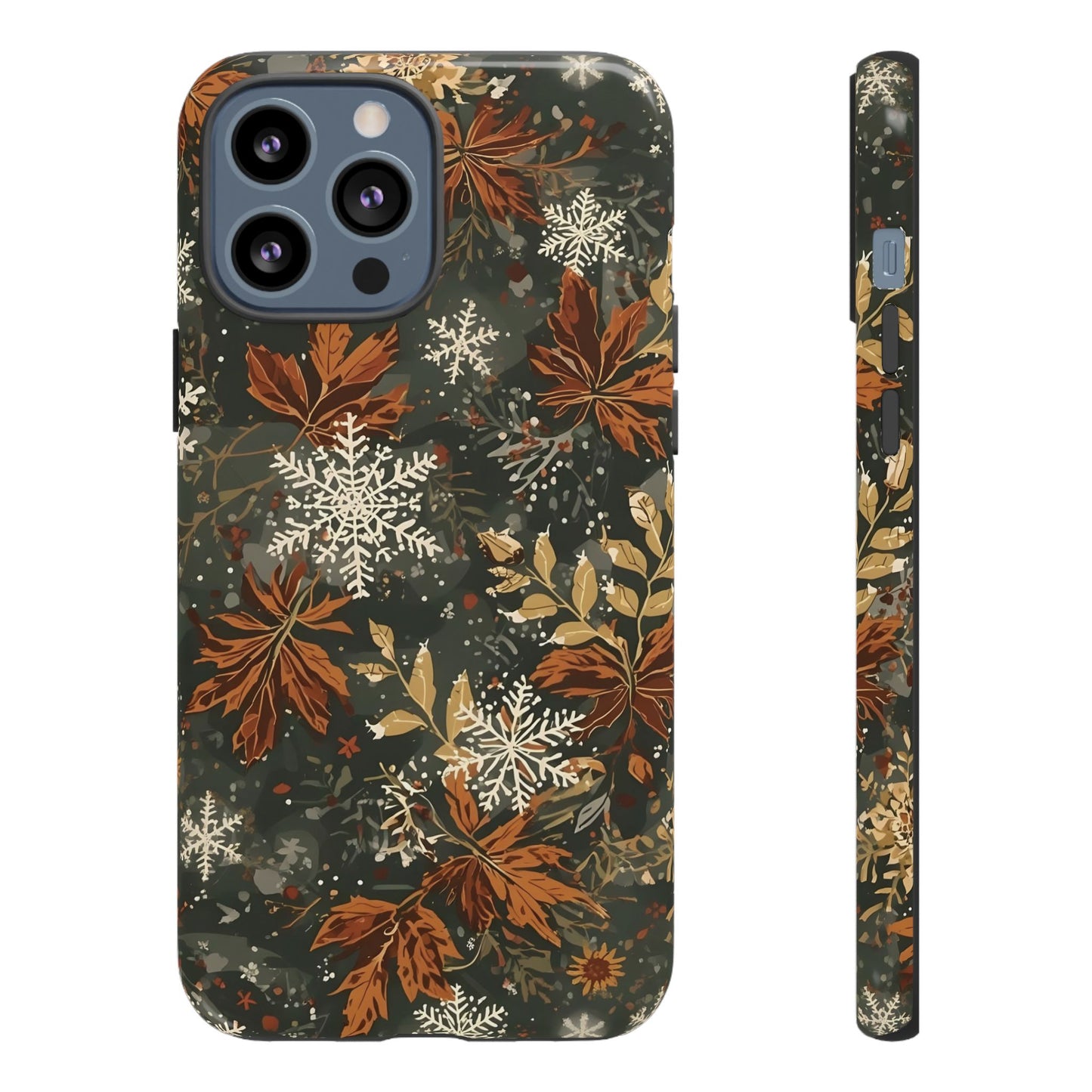 Christmas Phone Case, Autumn Floral Phone Case for Iphone 17, 16, 15, 14, 13, 12, 11 & Samsung