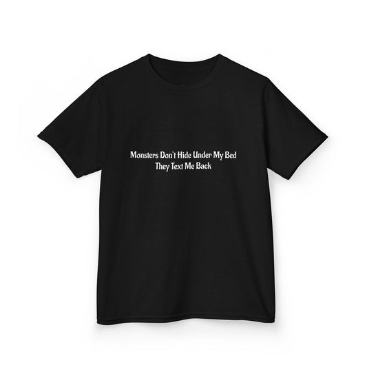 Funny Kids Monster Tee, Kids Heavy Cotton Shirt, Halloween T-Shirt